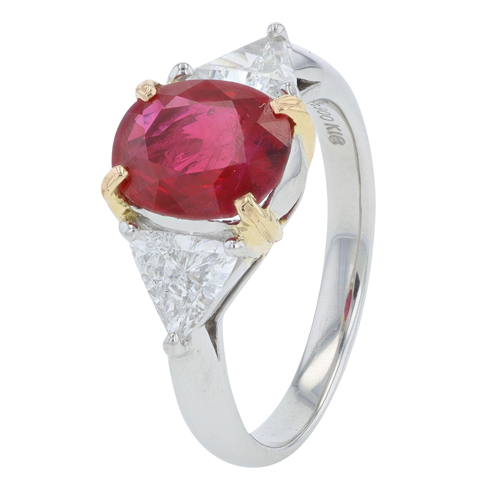 PT900/18K YG 2.07 CT Burma Ruby Ring<p><strong>GIA Available</p></strong>