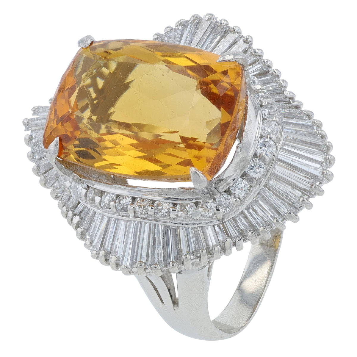 PT900 9.67 CT Imperial Topaz Cocktail Ring