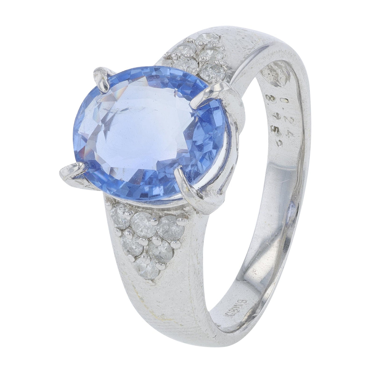 18K WG 3.75 CTW Sapphire Ring