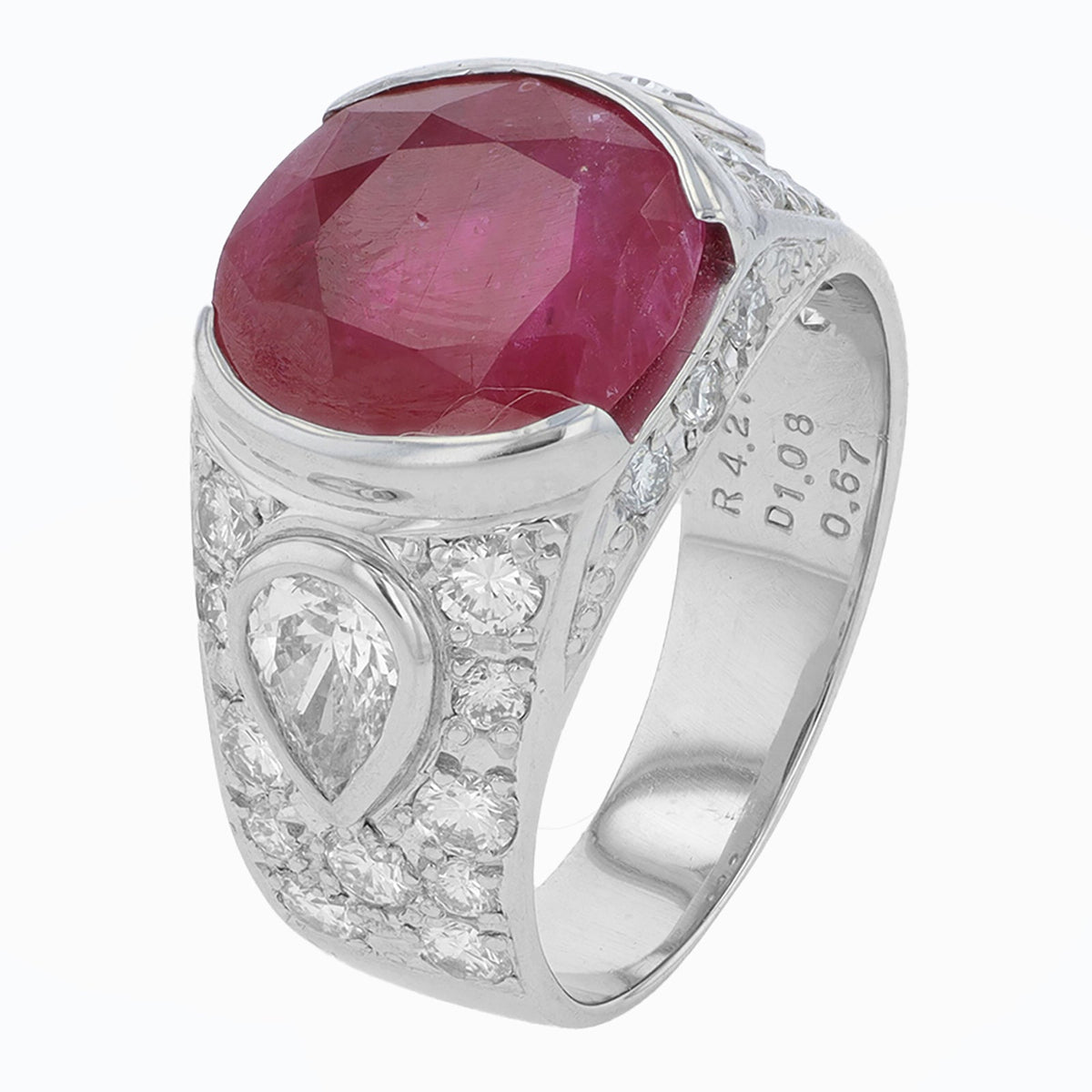 PT900 4.27 CT Ruby Ring