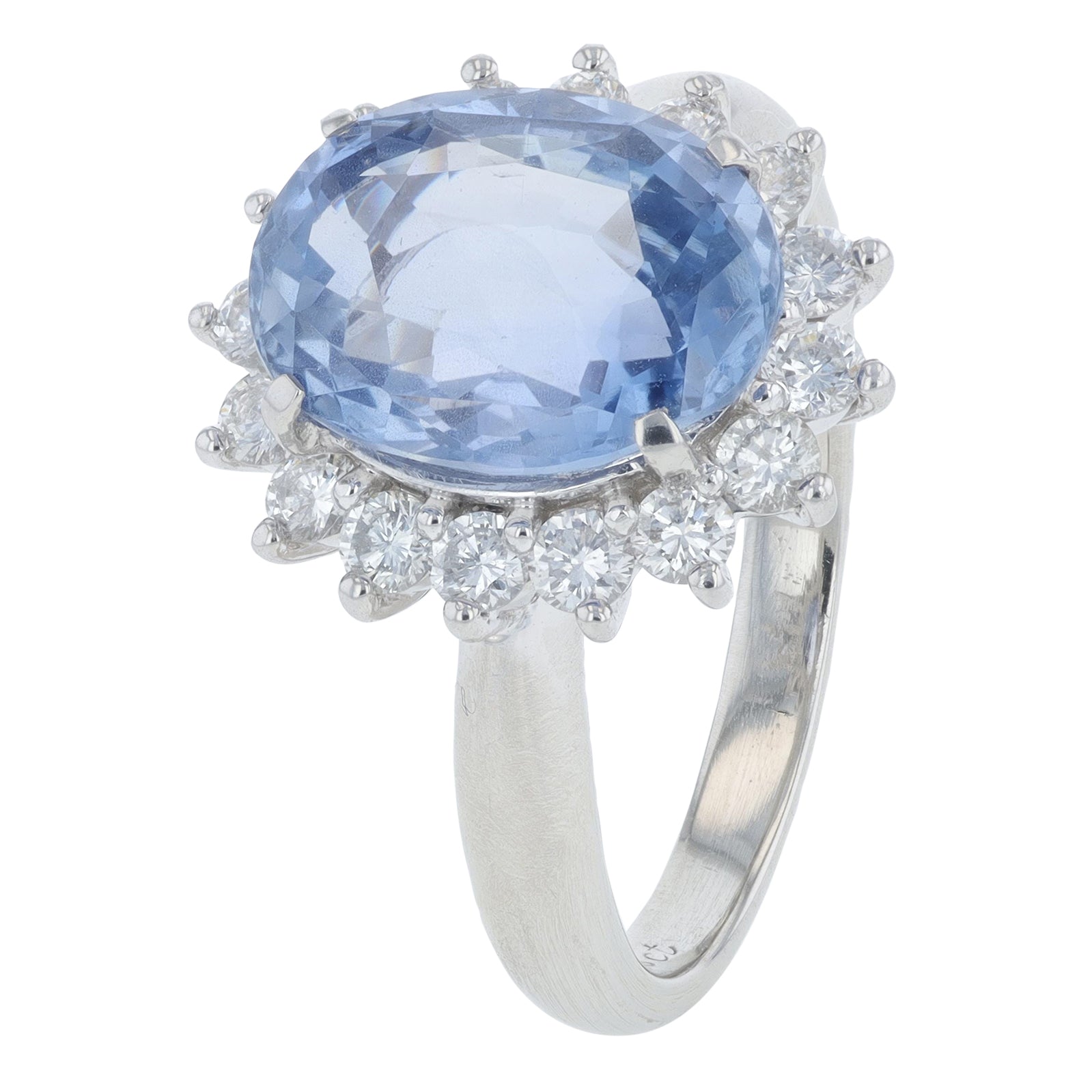 PT900 4.29 CT Sapphire Halo Ring
