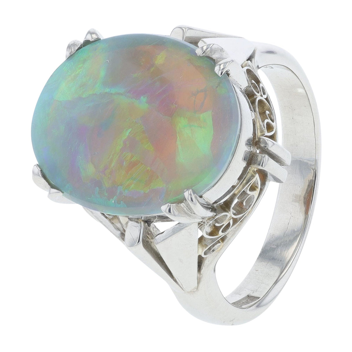 PT900 3.68 CT Black Opal Ring
