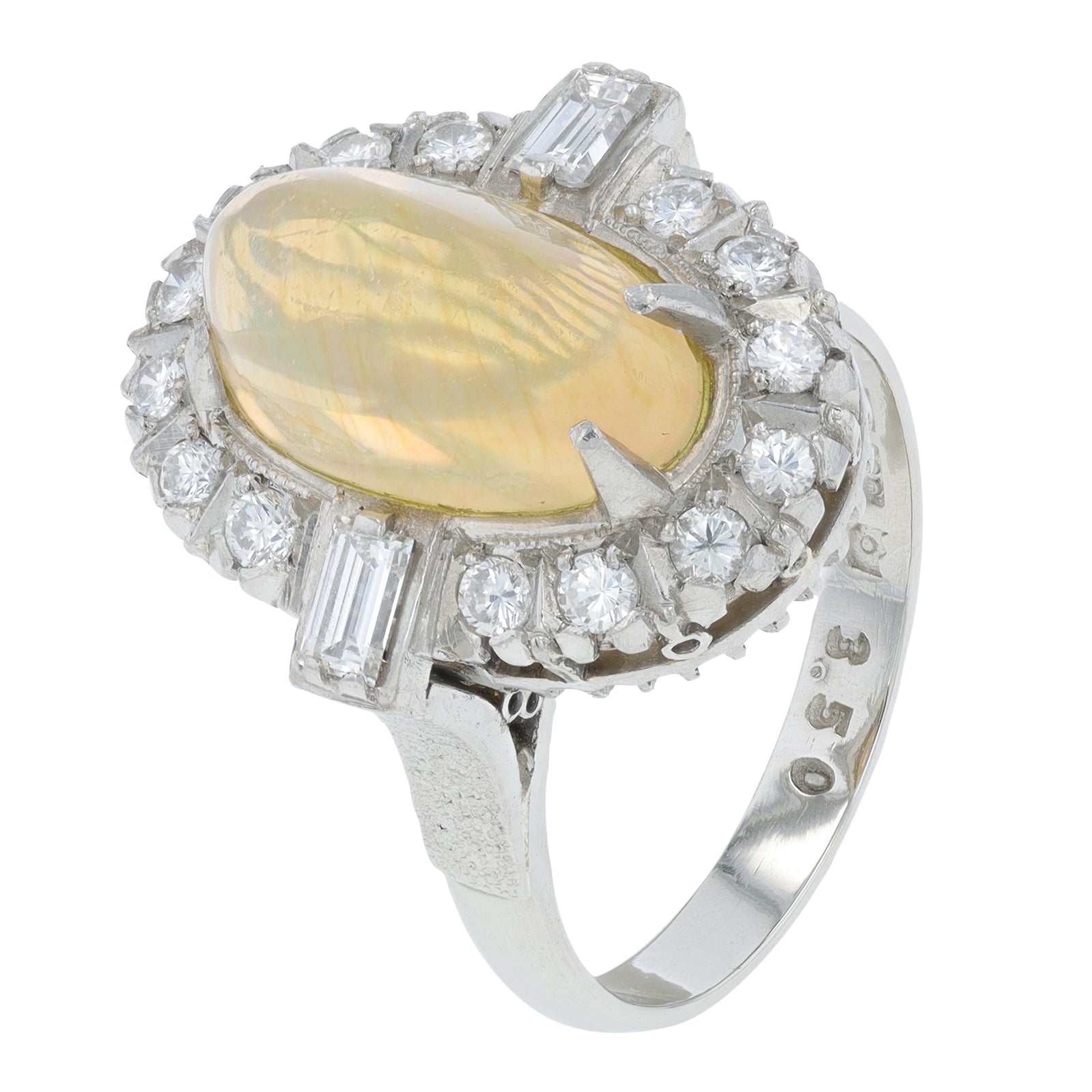PT900 3.50 CT Opal Center Ring