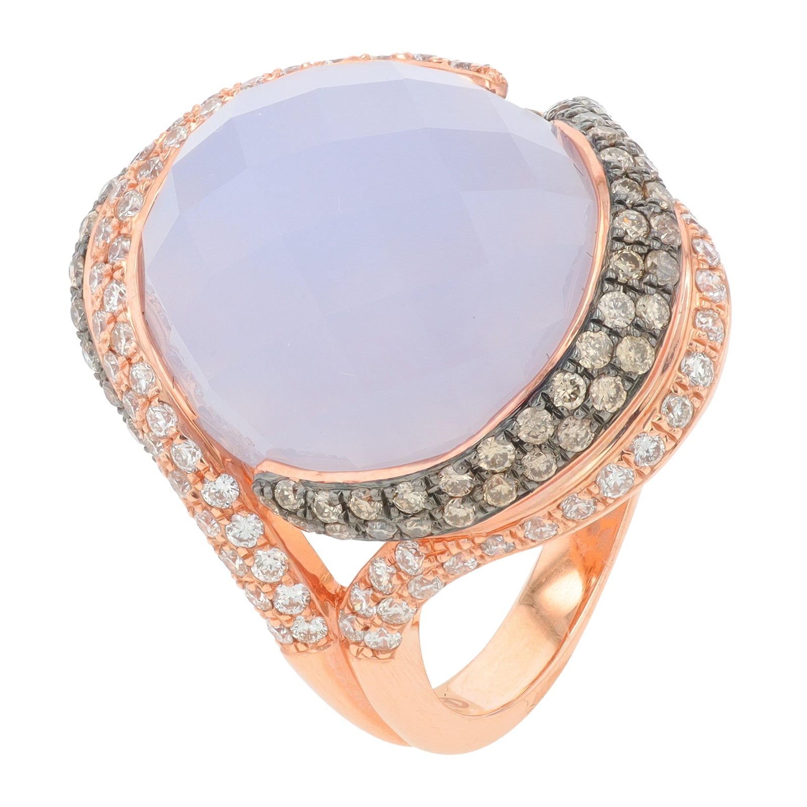 14K RG Chalcedony Ring