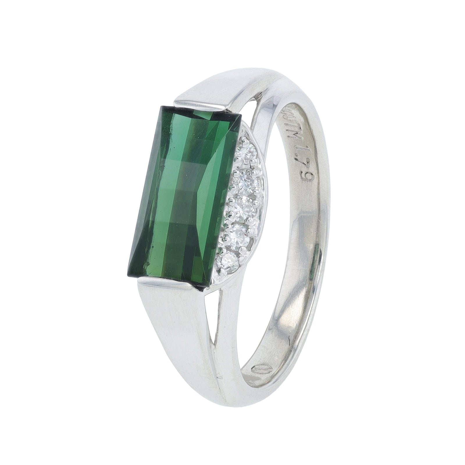 PT900 1.79 CT Tourmaline Center Ring