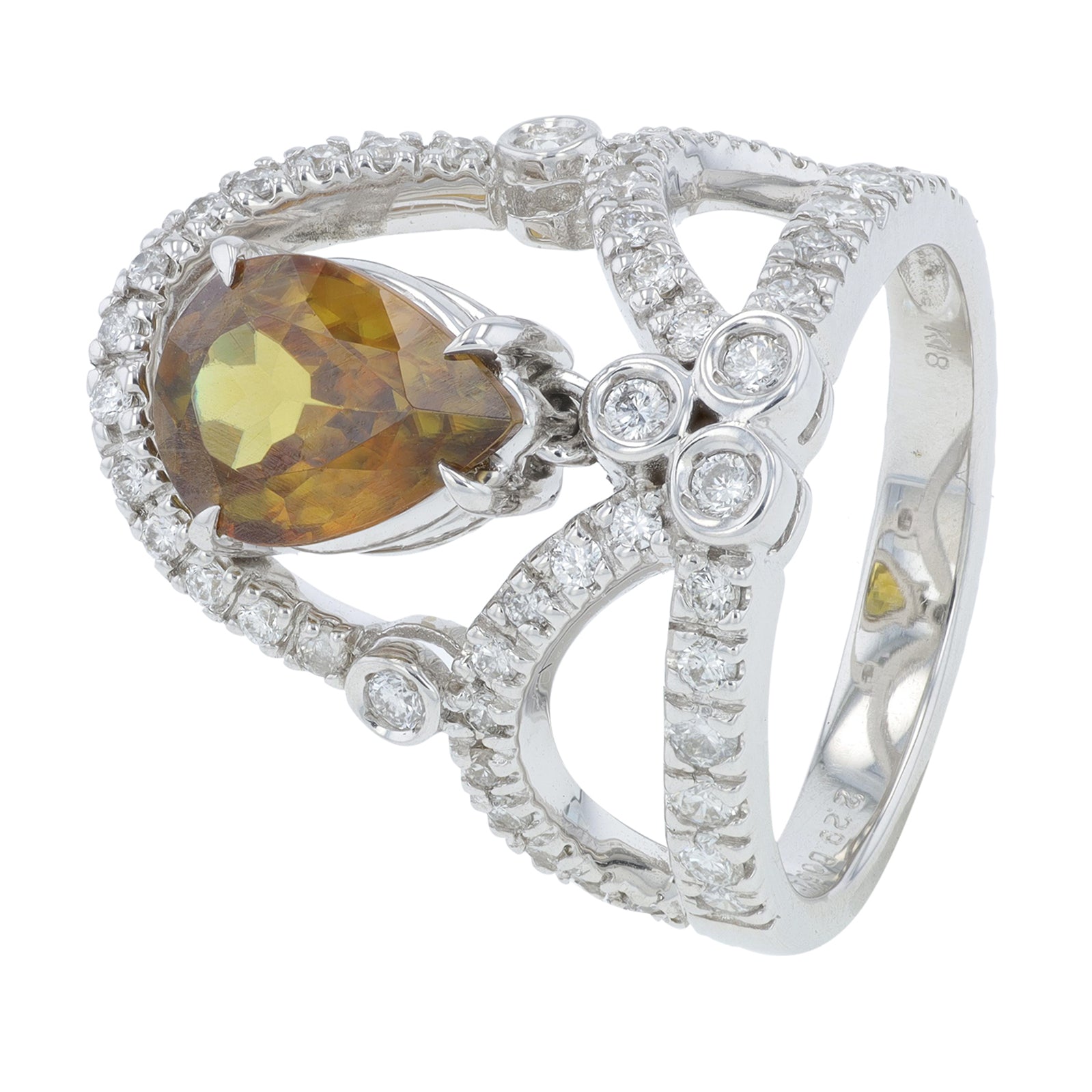 18K WG 2.29 CT Sphene Ring
