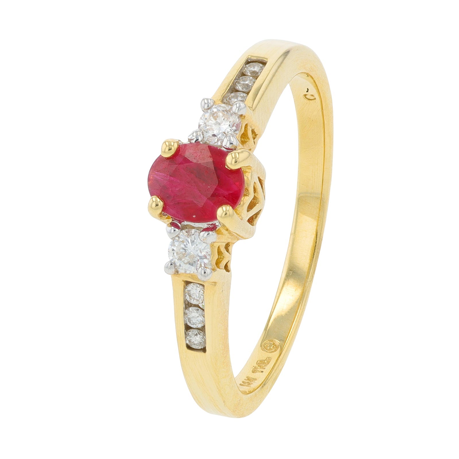 14K YG Ruby Ring