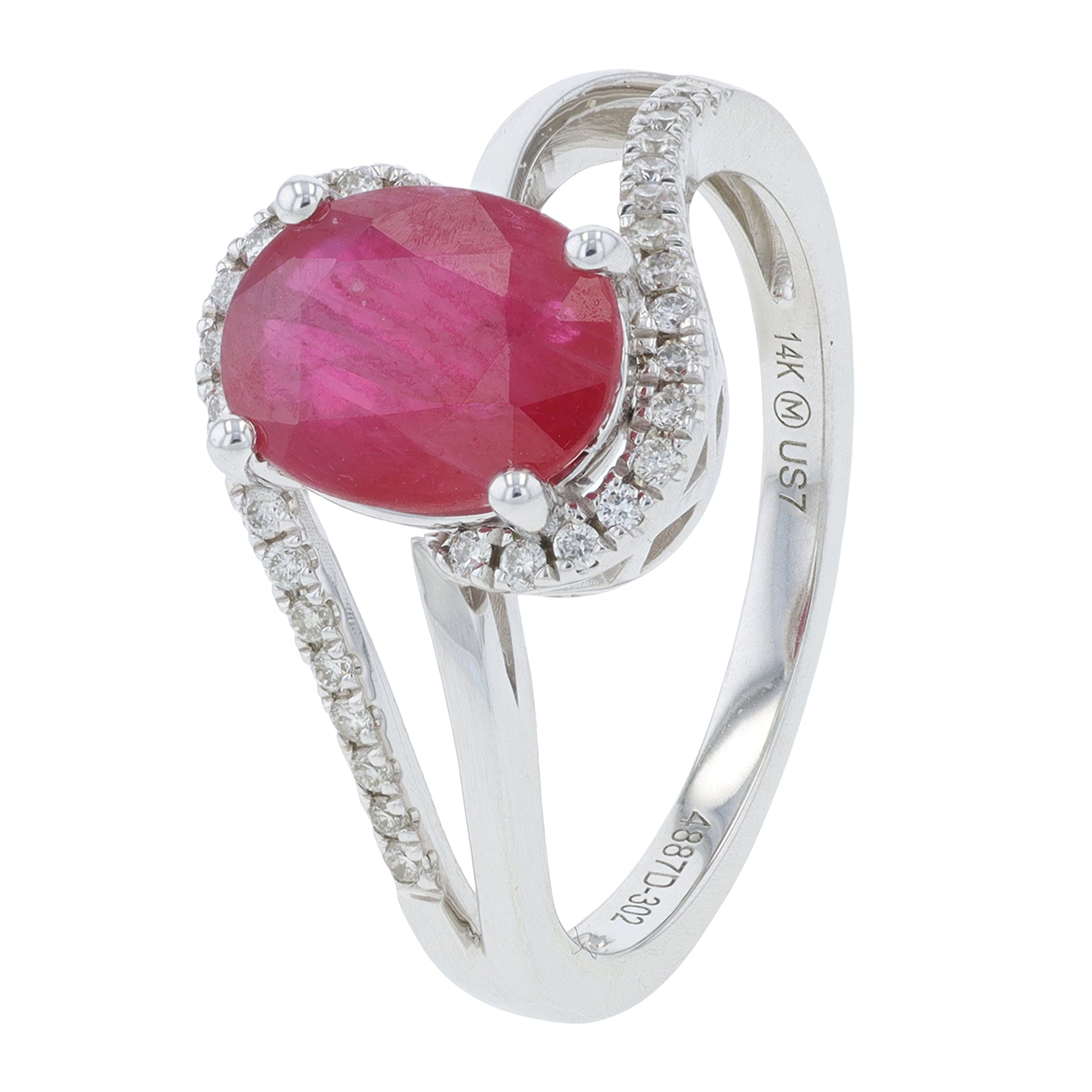 14K WG 1.77 CT Ruby Ring