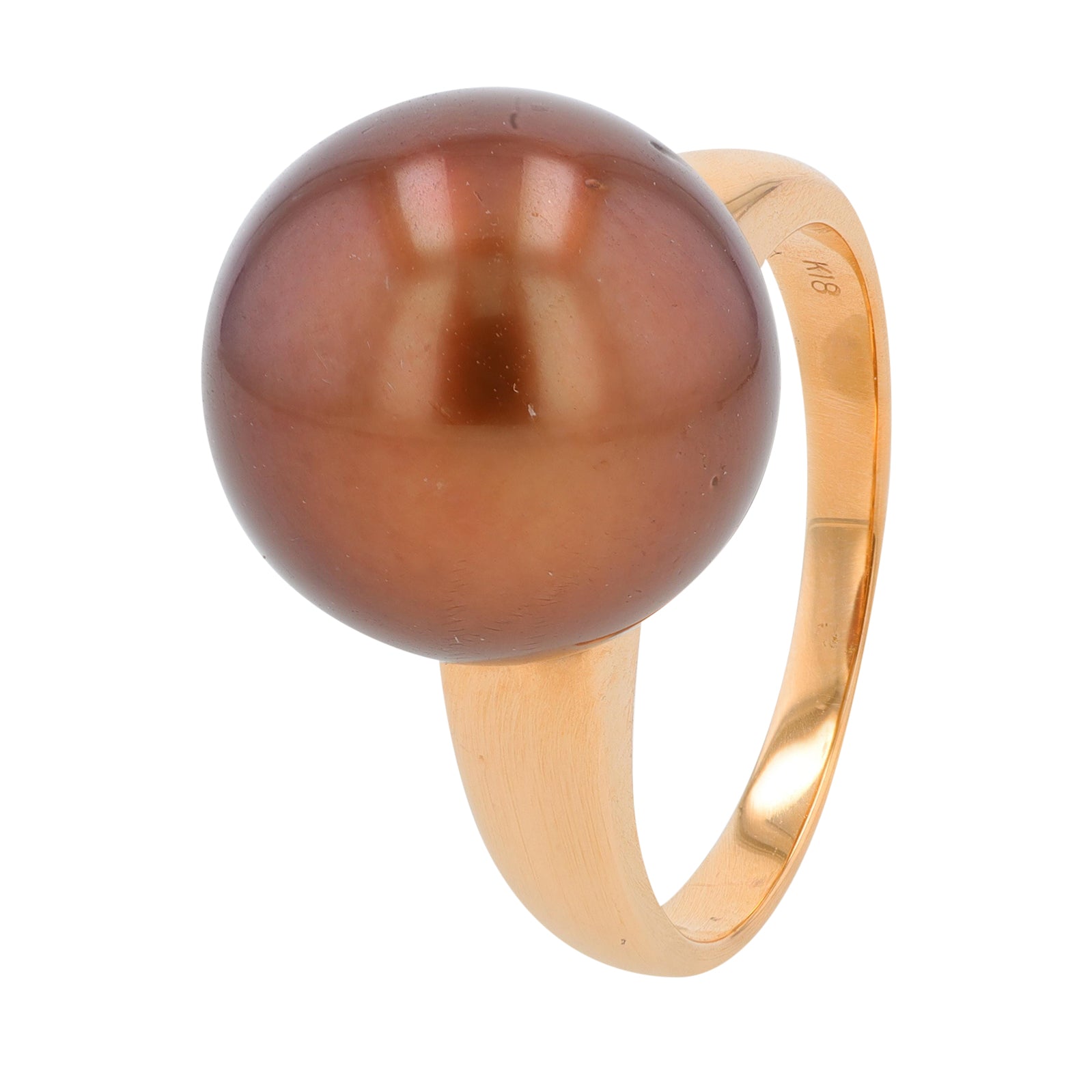 18K RG 12.5 MM Pearl Ring