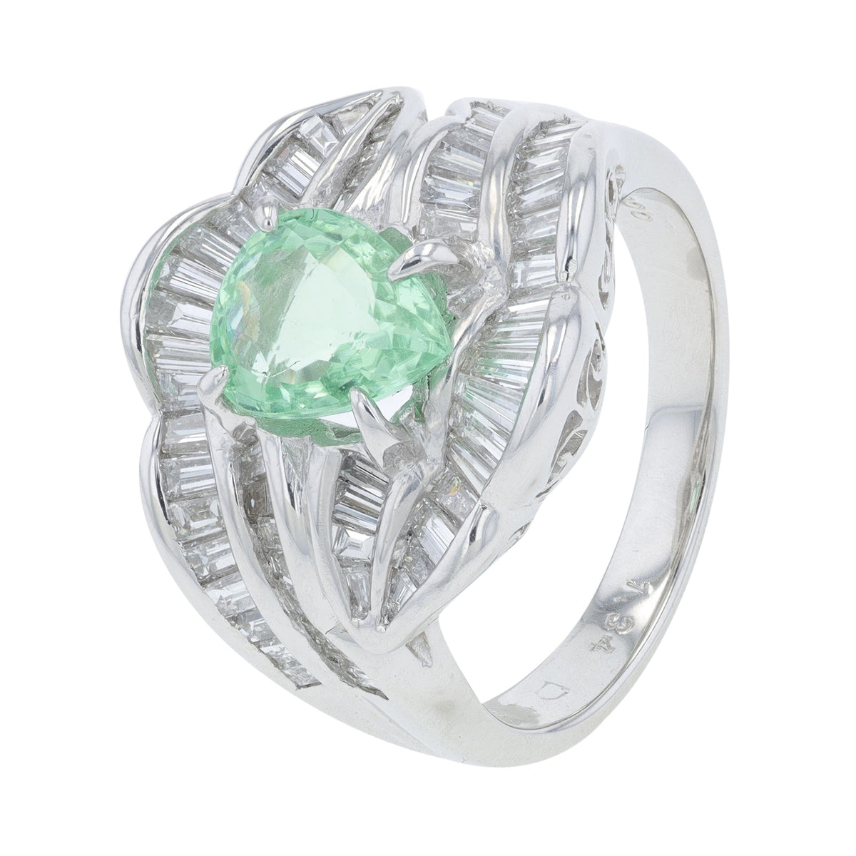 PT900 1.34 CT Paraiba Tourmaline Center Ring<p><strong>AIGS Available</p></strong>
