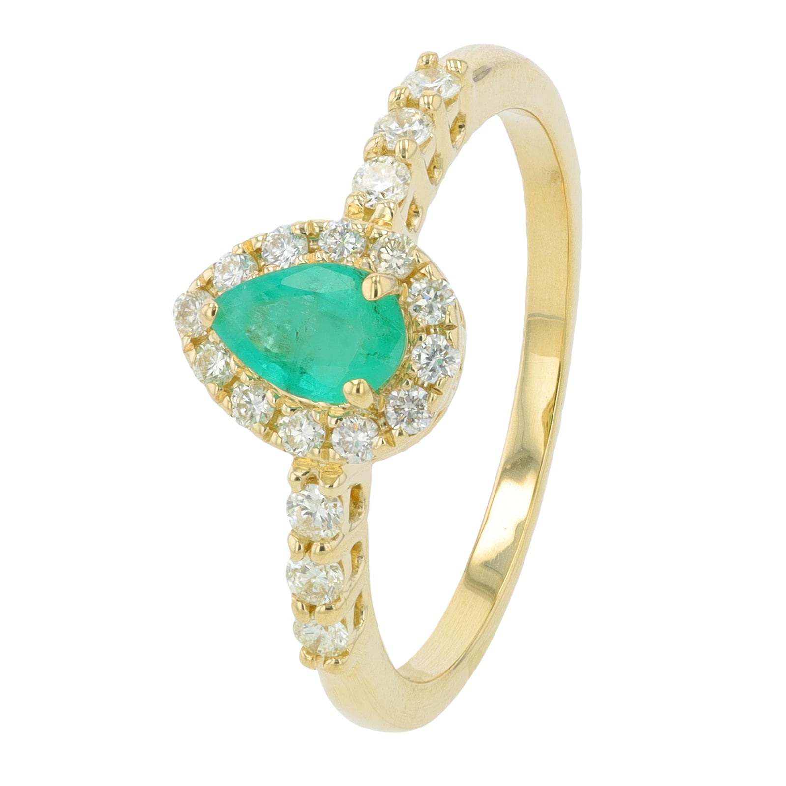 14K YG Gemstone Pear Ring<p><strong>More Colors Available</p></strong>