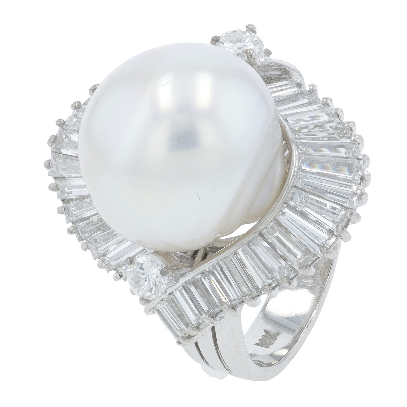 18K WG 14.6 MM Pearl Ring