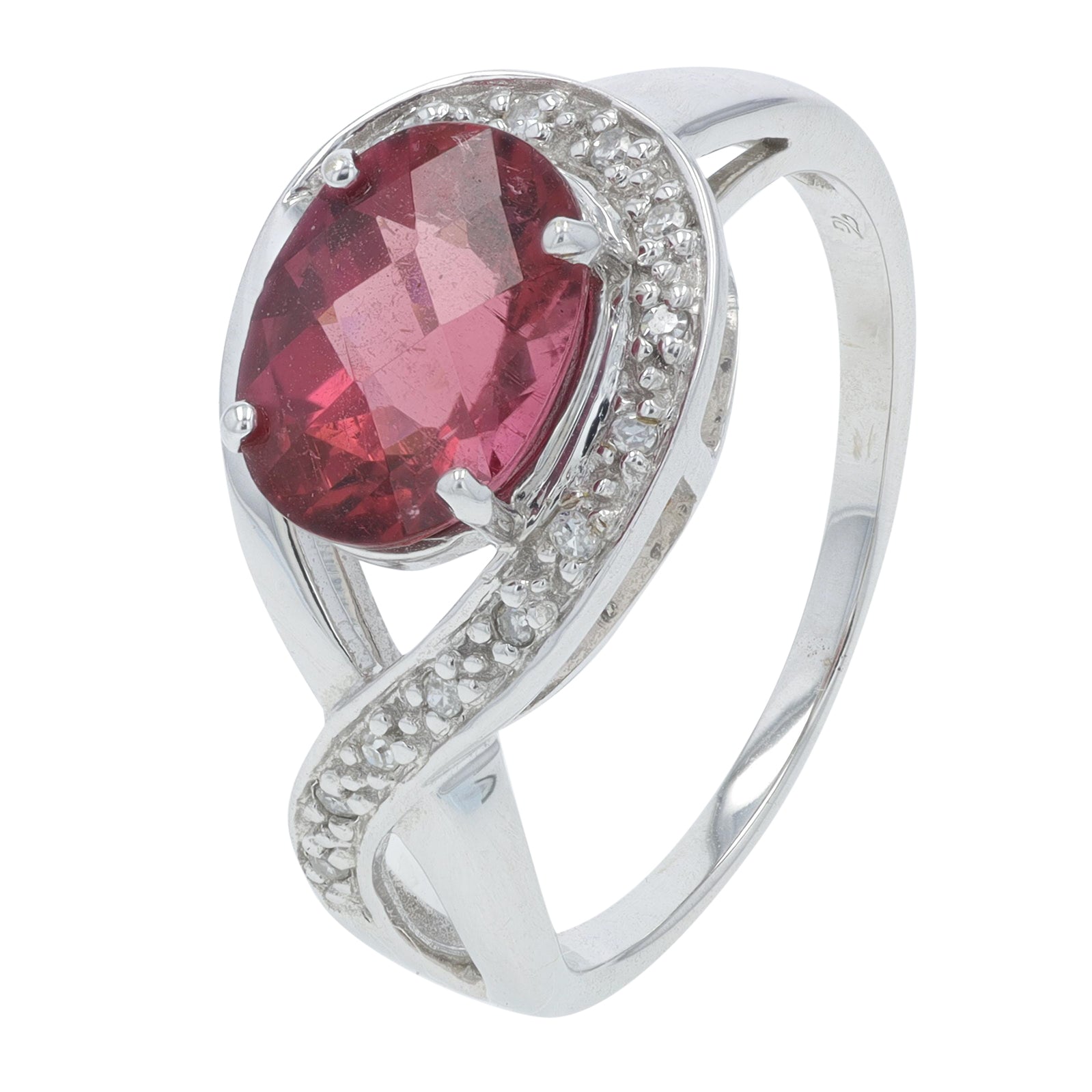 14K WG 2 CTW Pink Tourmaline Ring