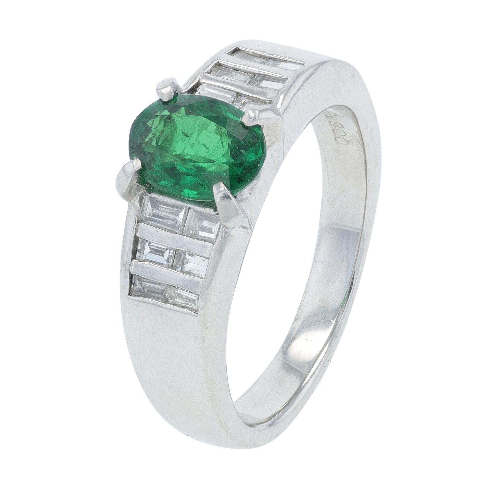 PT900 1.16 CT Grossular Garnet Ring