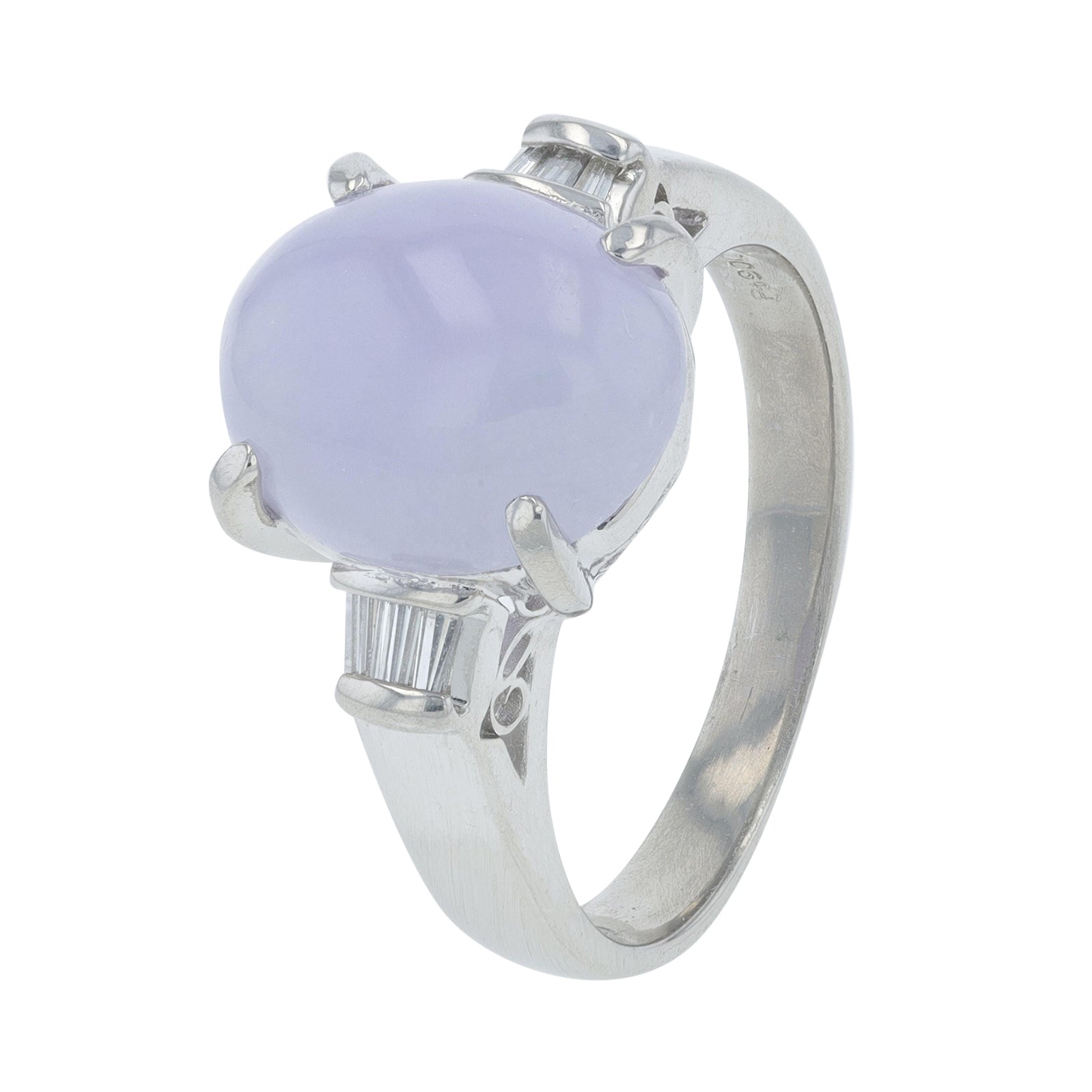 PT900 4.37 CT Lavendar Jade Ring