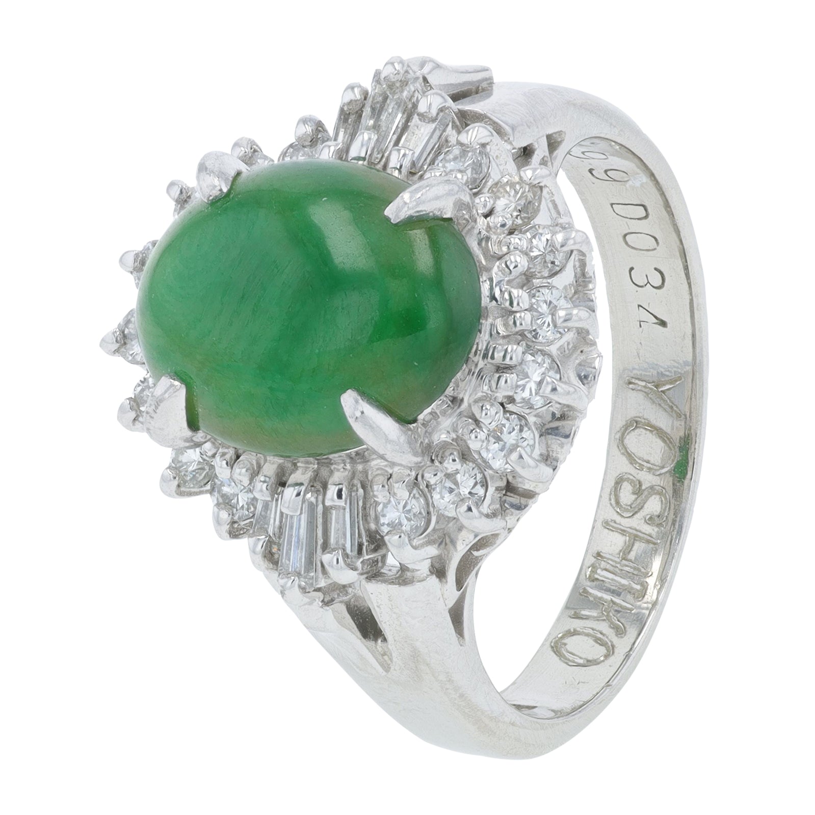 PT900 1.99 CT Jade Ring