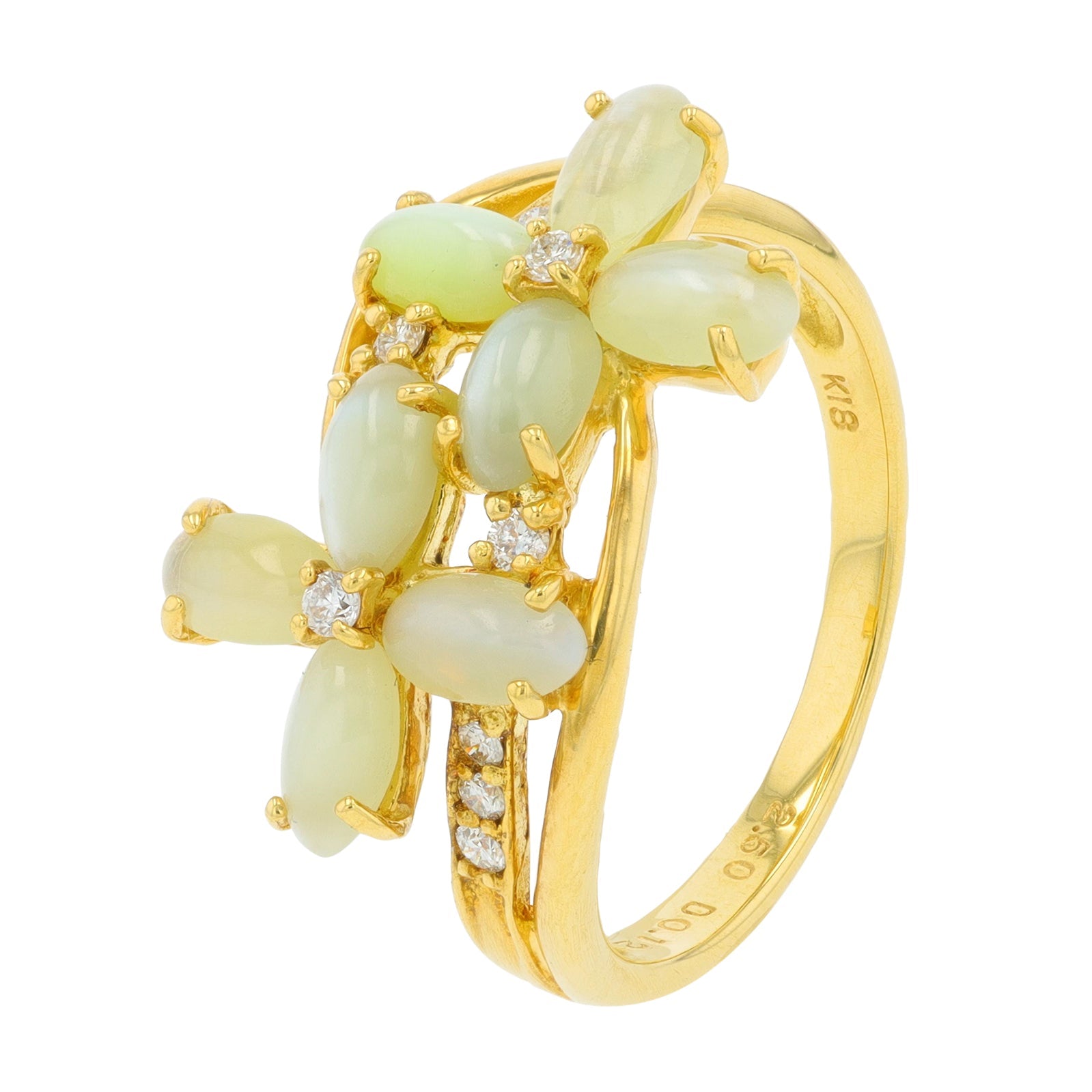 18K YG 2.50 CT Cat's Eye Ring