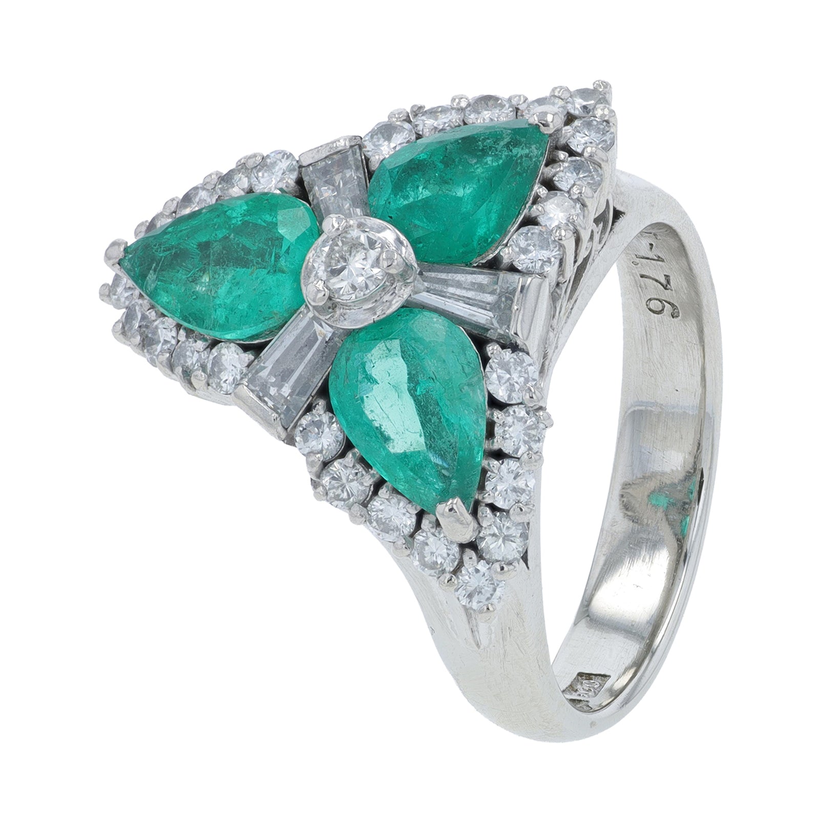 PT900 1.76 CTW Emerald Ring