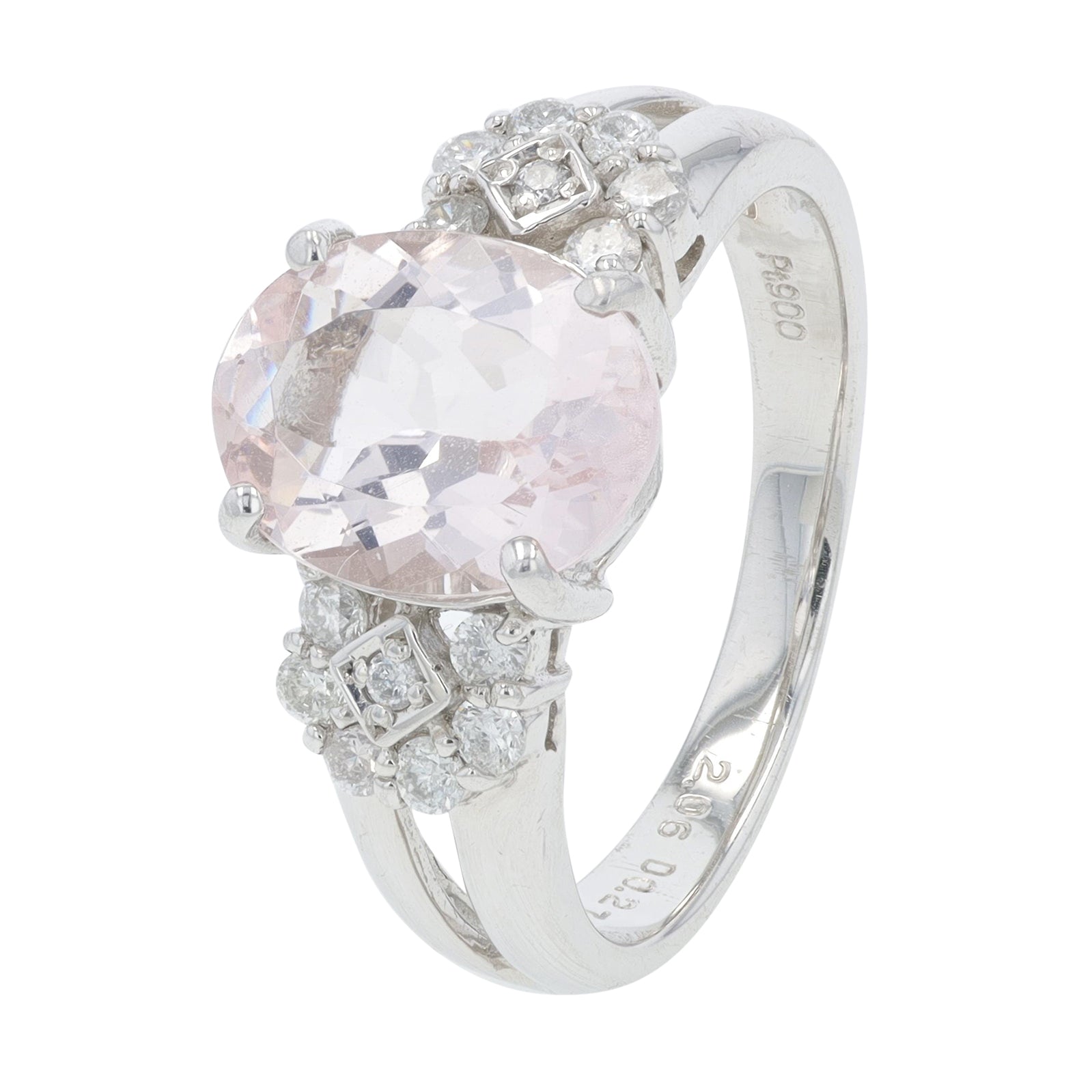 PT900 2.06 CT Morganite Ring