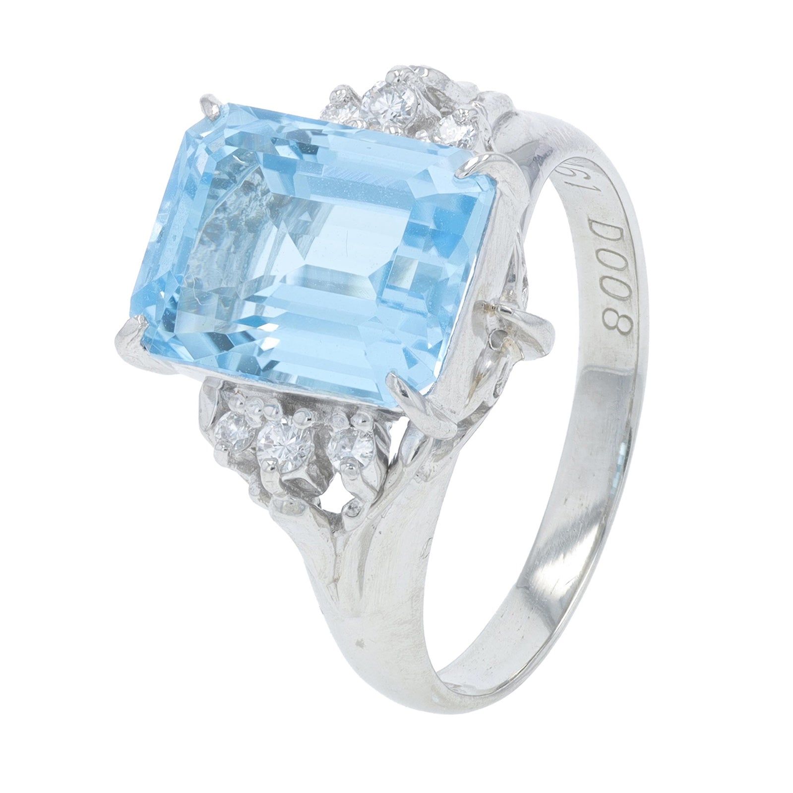 PT900 4.61 CT London Blue Topaz Ring