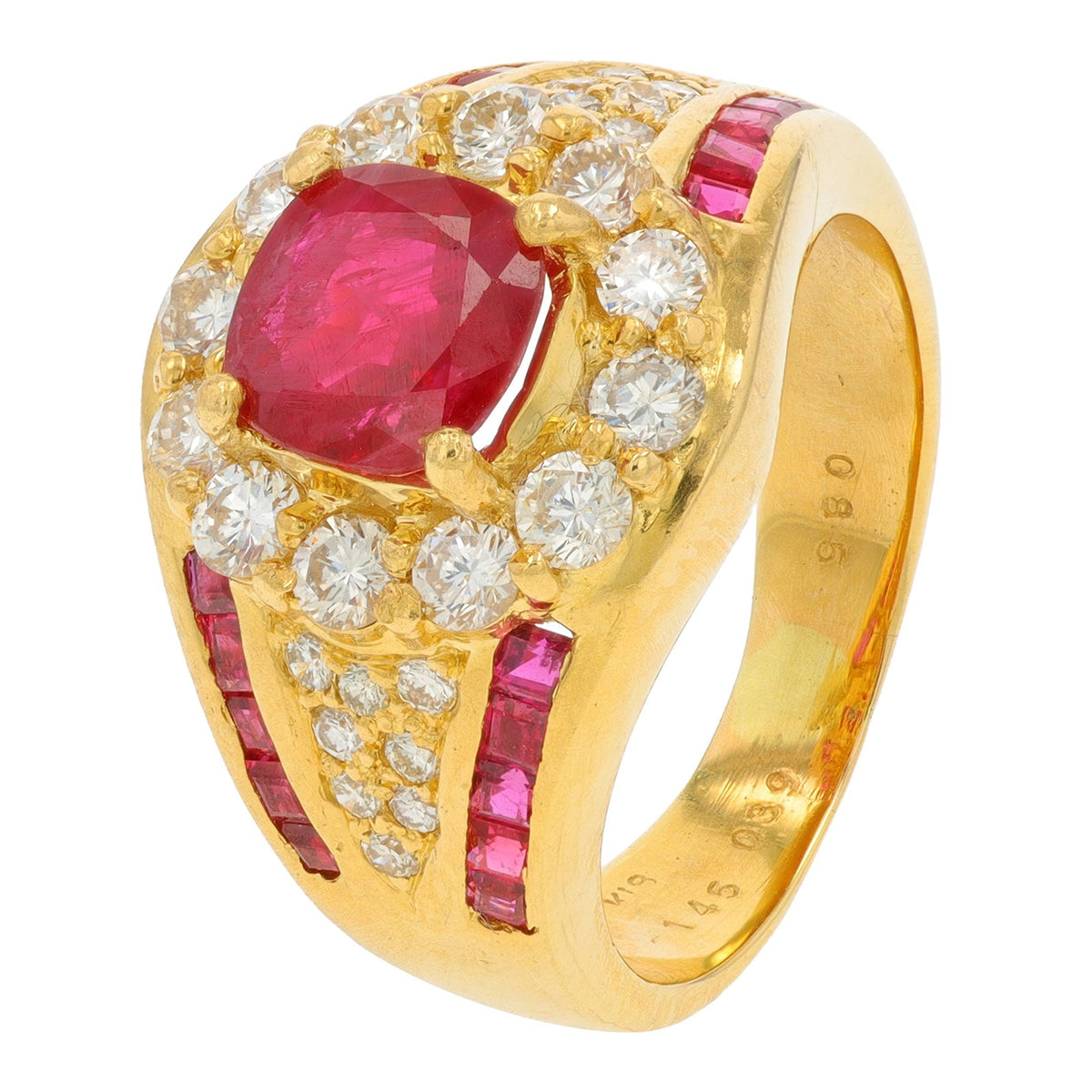 18K YG 1.84 CTW Ruby Ring