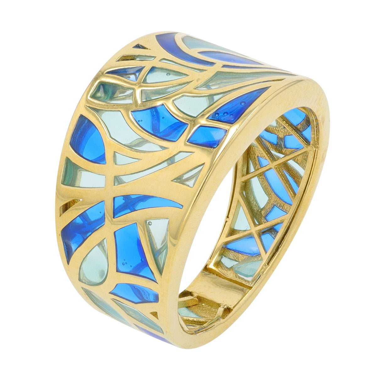 14K YG Enamel Ring