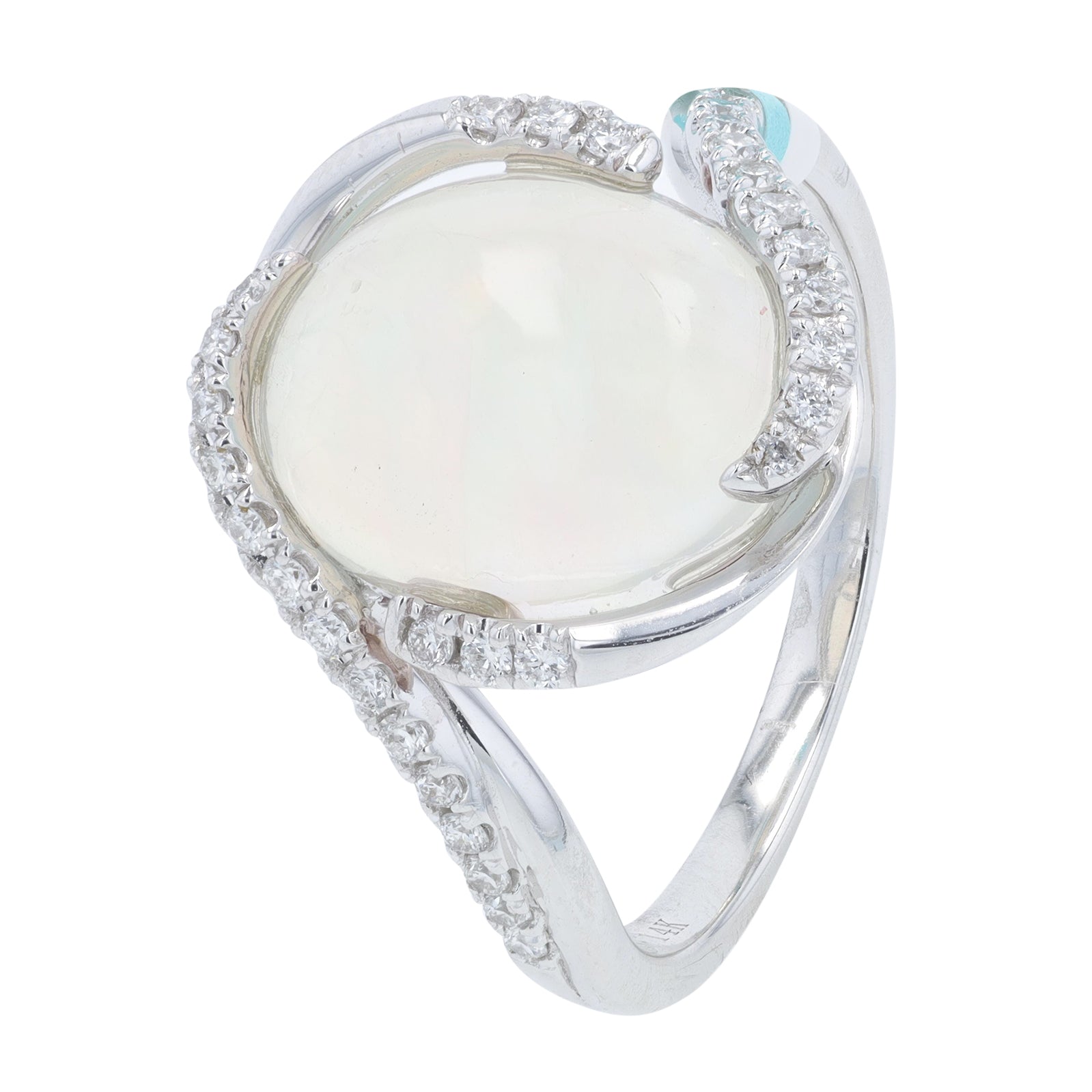 14K EFFY WG 3.30 CT Opal Ring