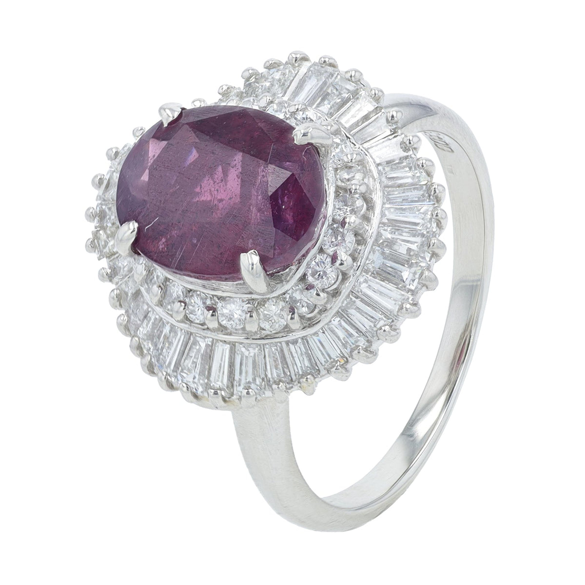 PT900 3.11 CT No Heat Kashmir Ruby Ring<p><strong>GIA Available</p></strong>