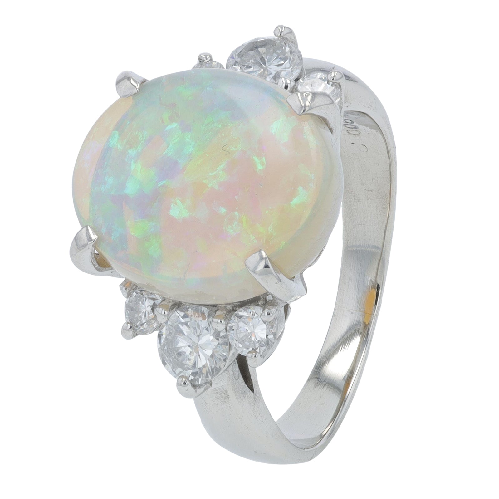 PT900 3.49 CT Opal Center Ring