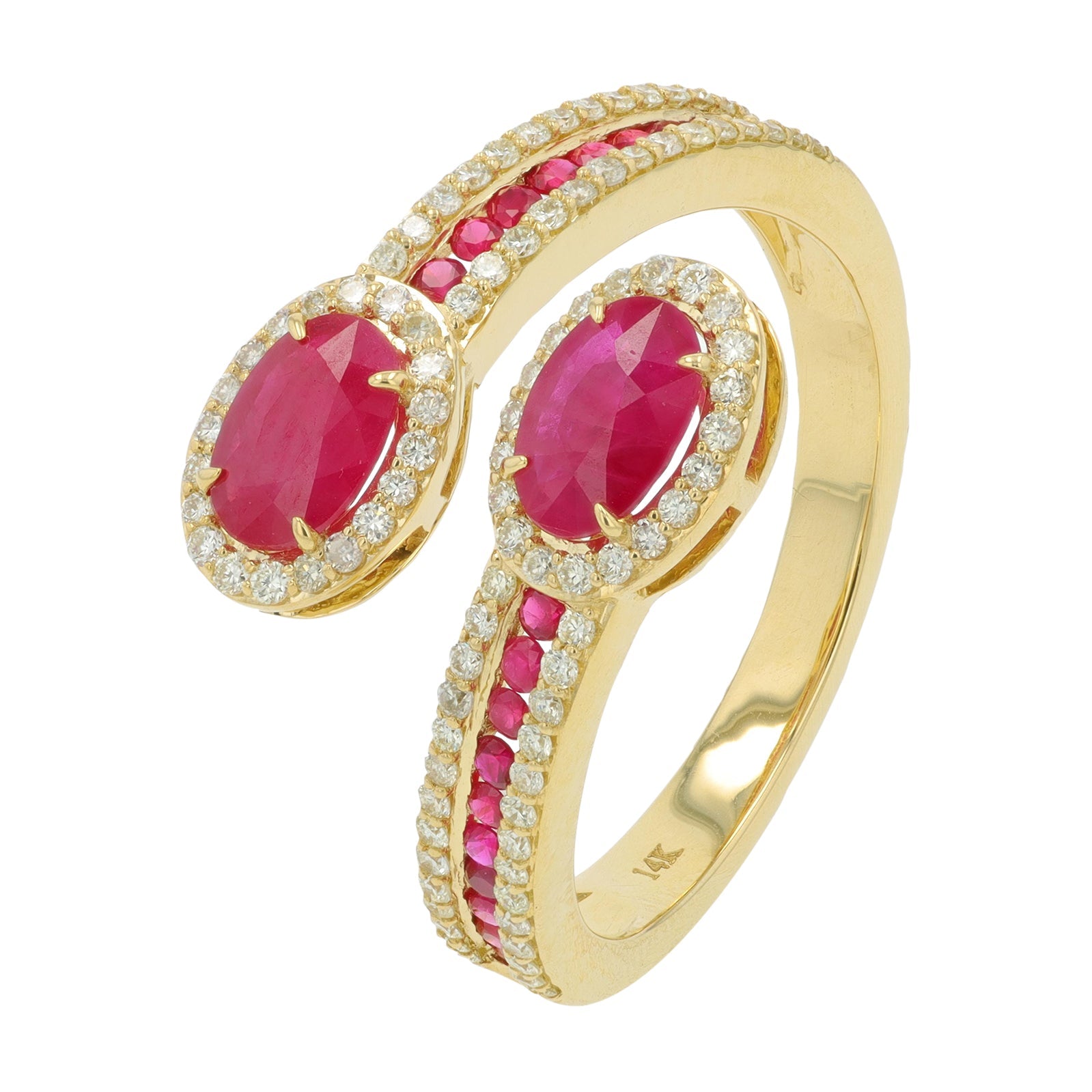 14K Gemstone Bypass Ring<p><strong>More Colors Available</p></strong>
