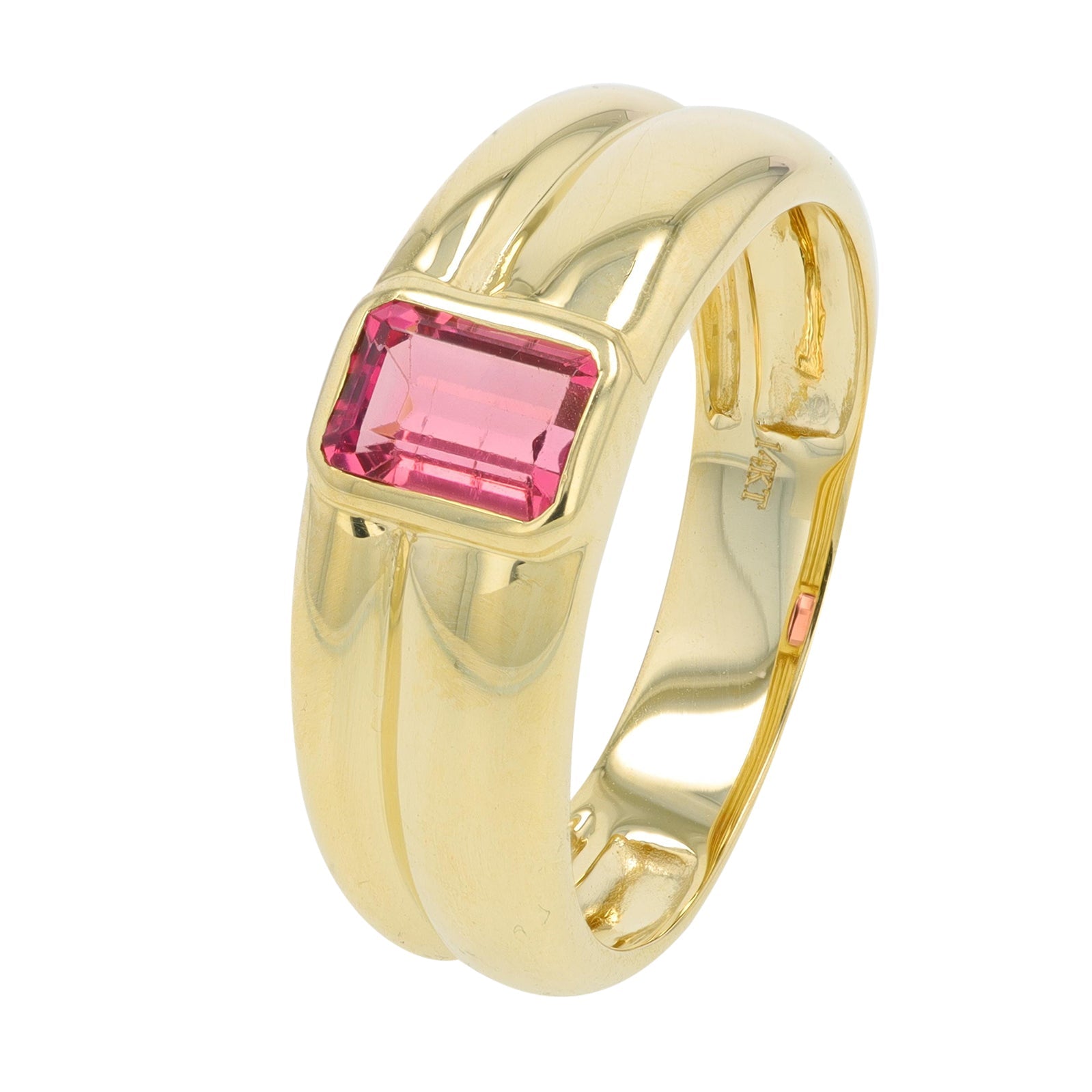 14K YG Gemstone Bezel Band<p><strong>More Gemstones Available</p></strong>