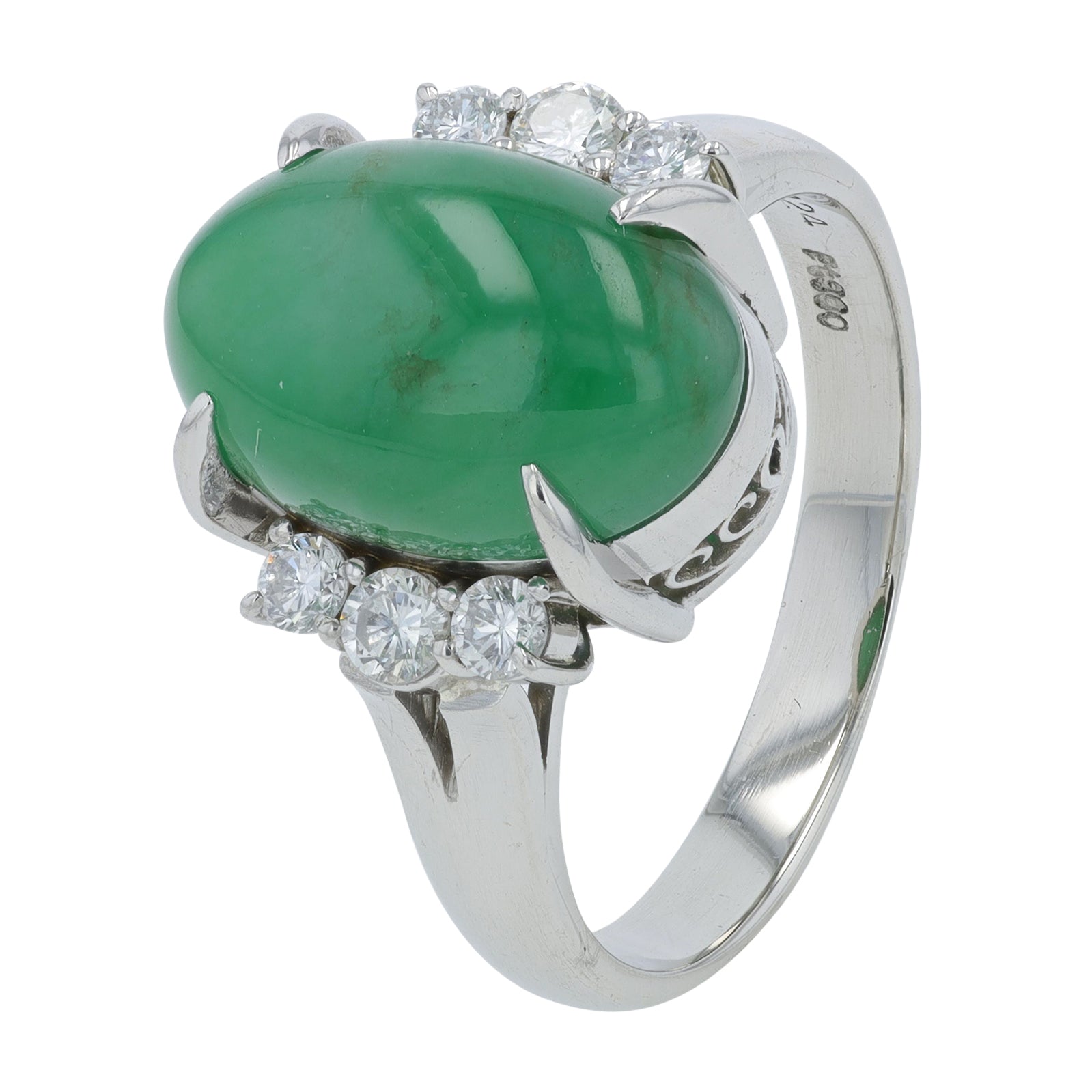 PT900 7.124 CT Jade Ring
