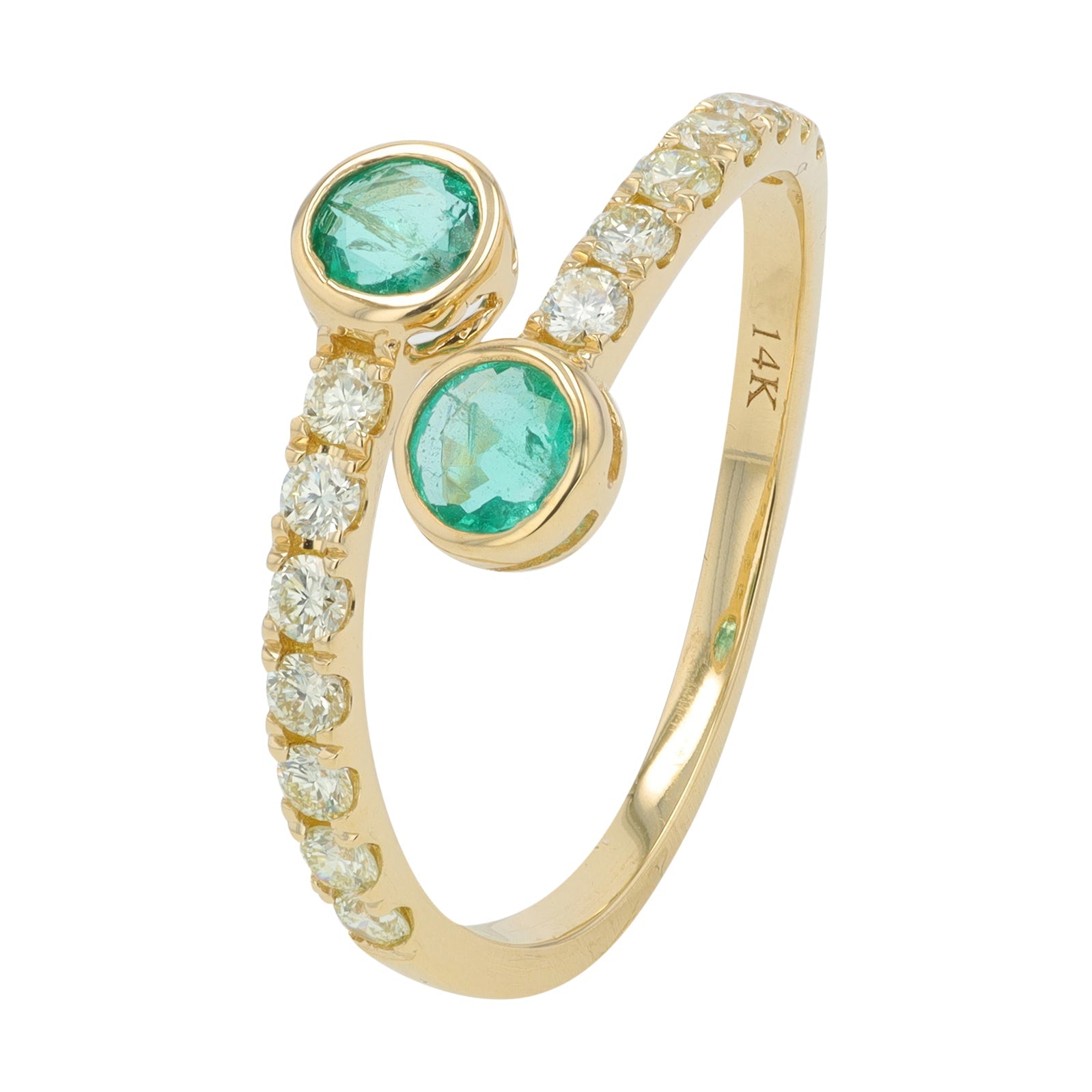 14K Gemstone Bypass Ring<p><strong>More Colors Available</p></strong>