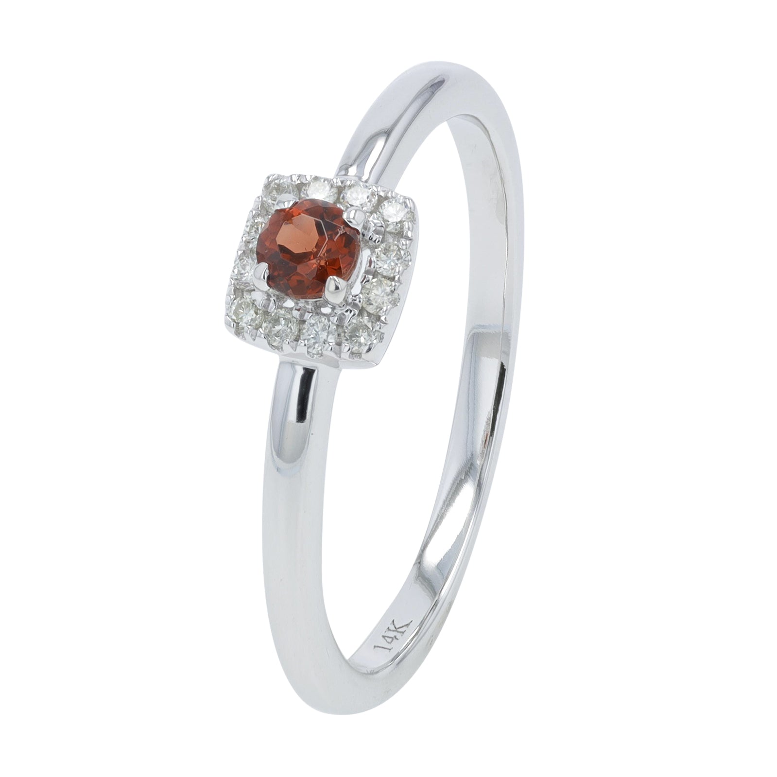 14K Gemstone Halo Ring<p><strong>More Colors Available</p></strong>