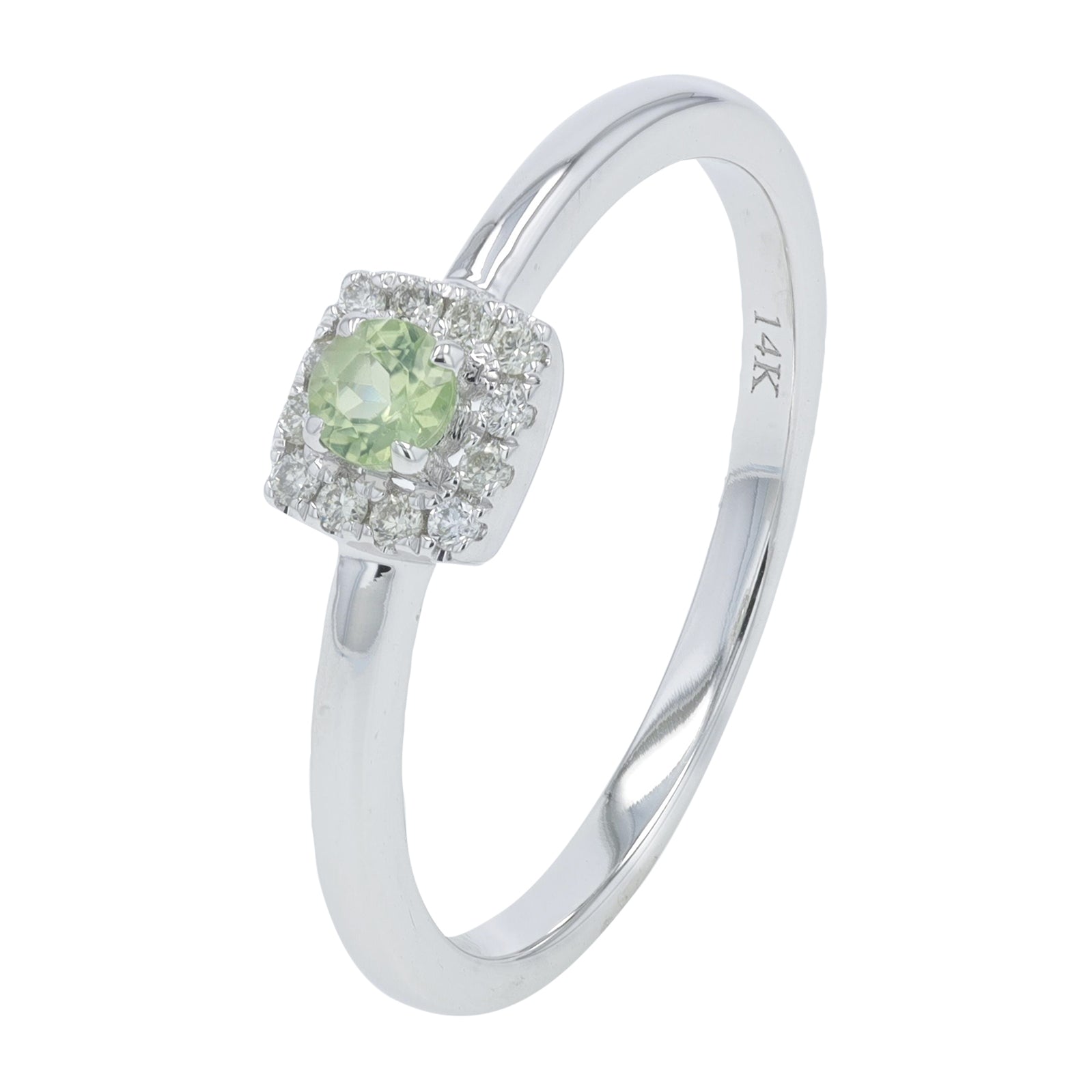 14K Gemstone Halo Ring<p><strong>More Colors Available</p></strong>