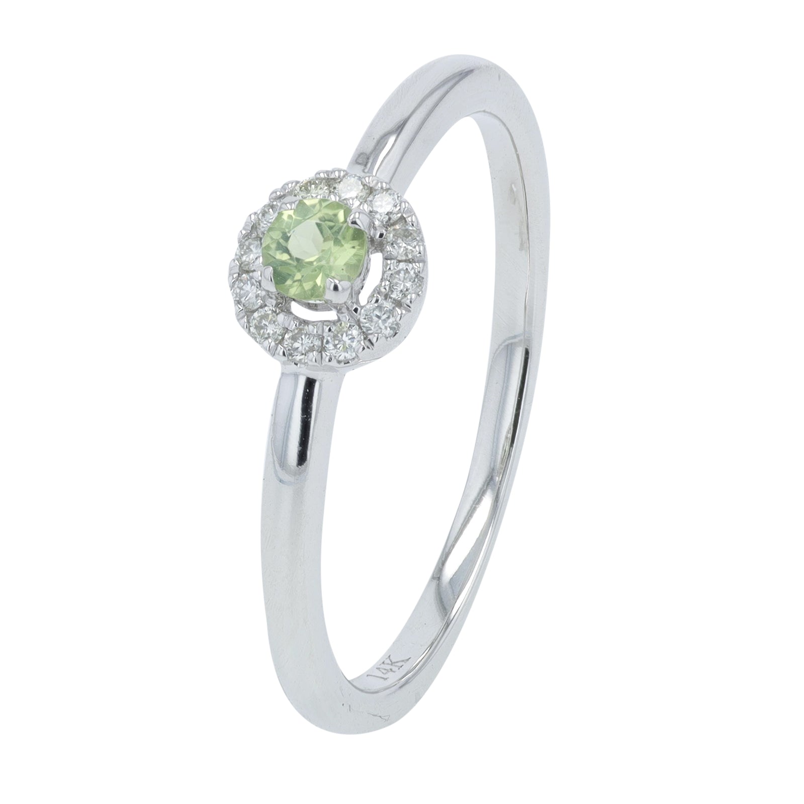 14K Gemstone Halo Ring<p><strong>More Colors Available</p></strong>