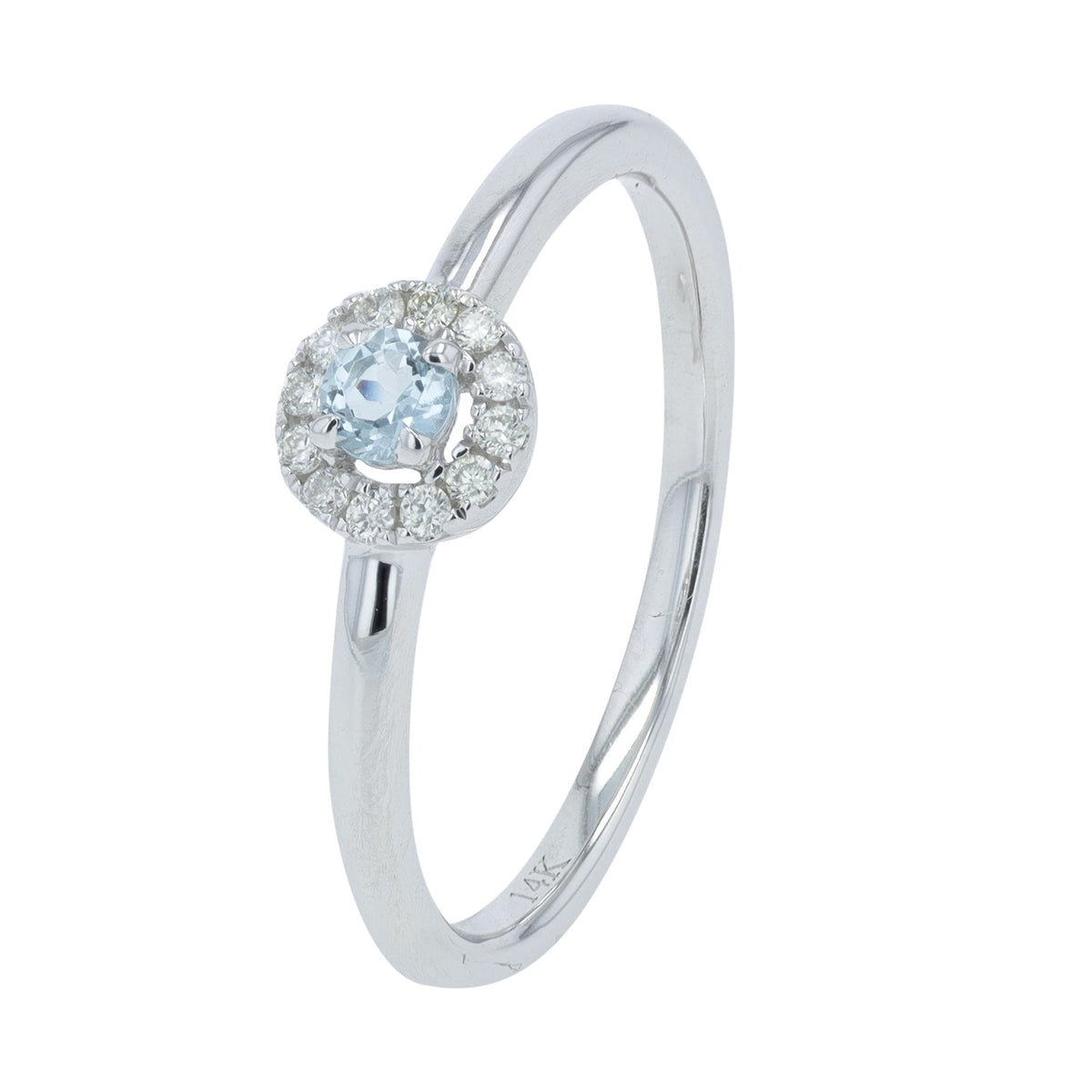 14K Gemstone Halo Ring<p><strong>More Colors Available</p></strong>