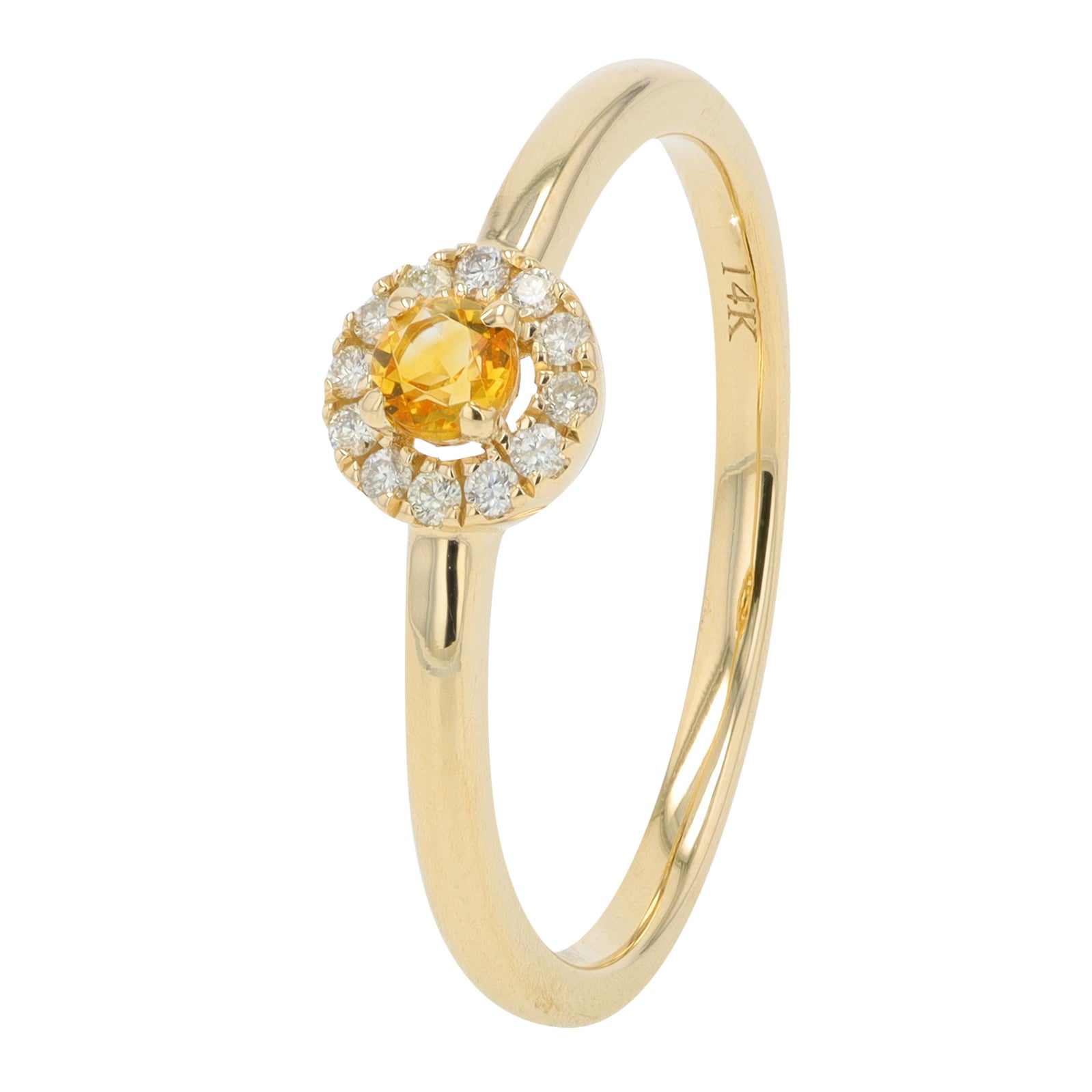 14K Gemstone Halo Ring<p><strong>More Colors Available</p></strong>