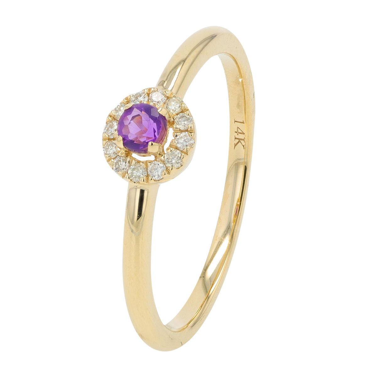 14K Gemstone Halo Ring<p><strong>More Colors Available</p></strong>