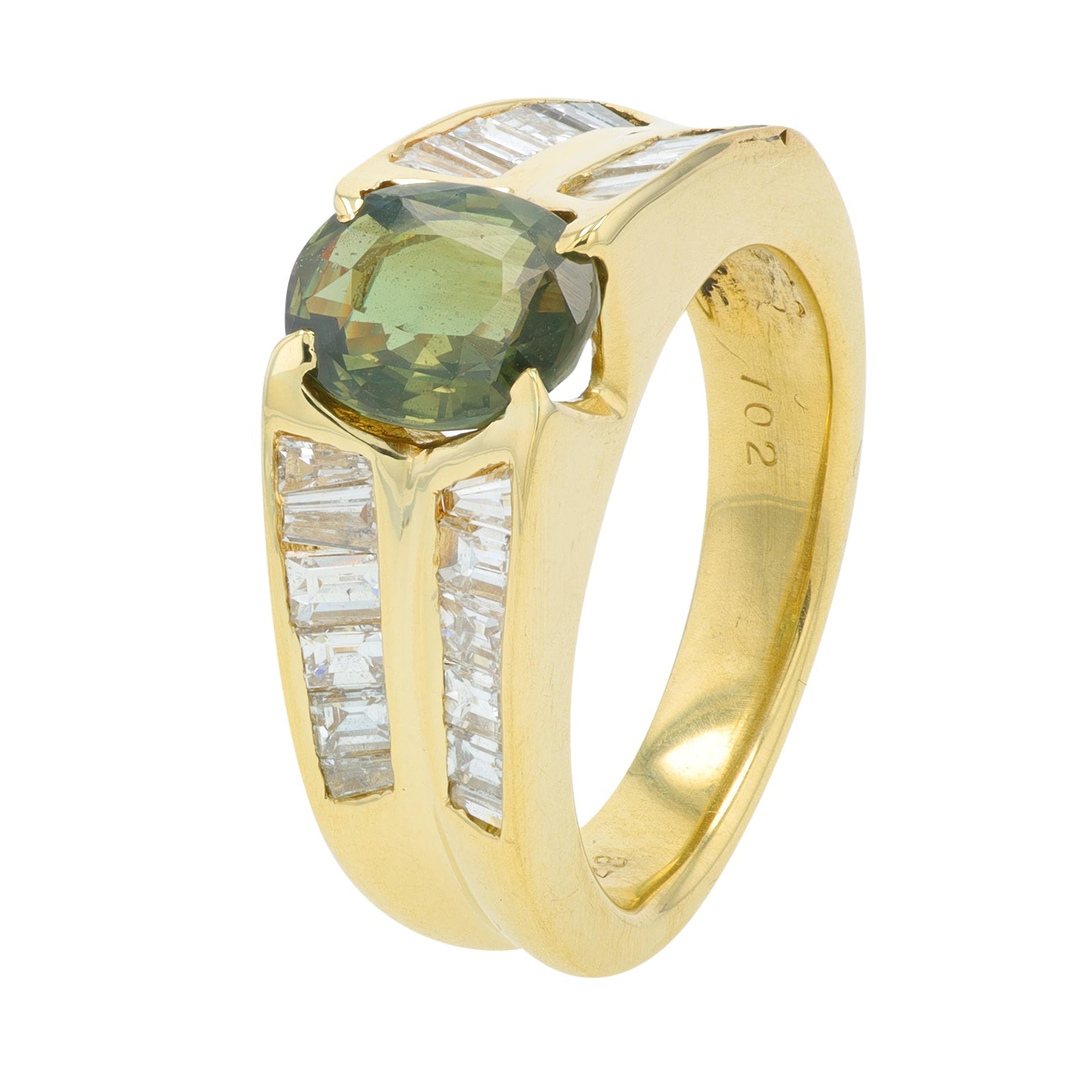 18K YG 2.023 CT Alexandrite Center Ring