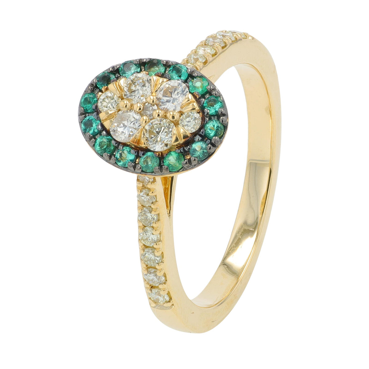 14K YG Gemstone Halo Ring<p><strong>More Colors Available</p></strong>