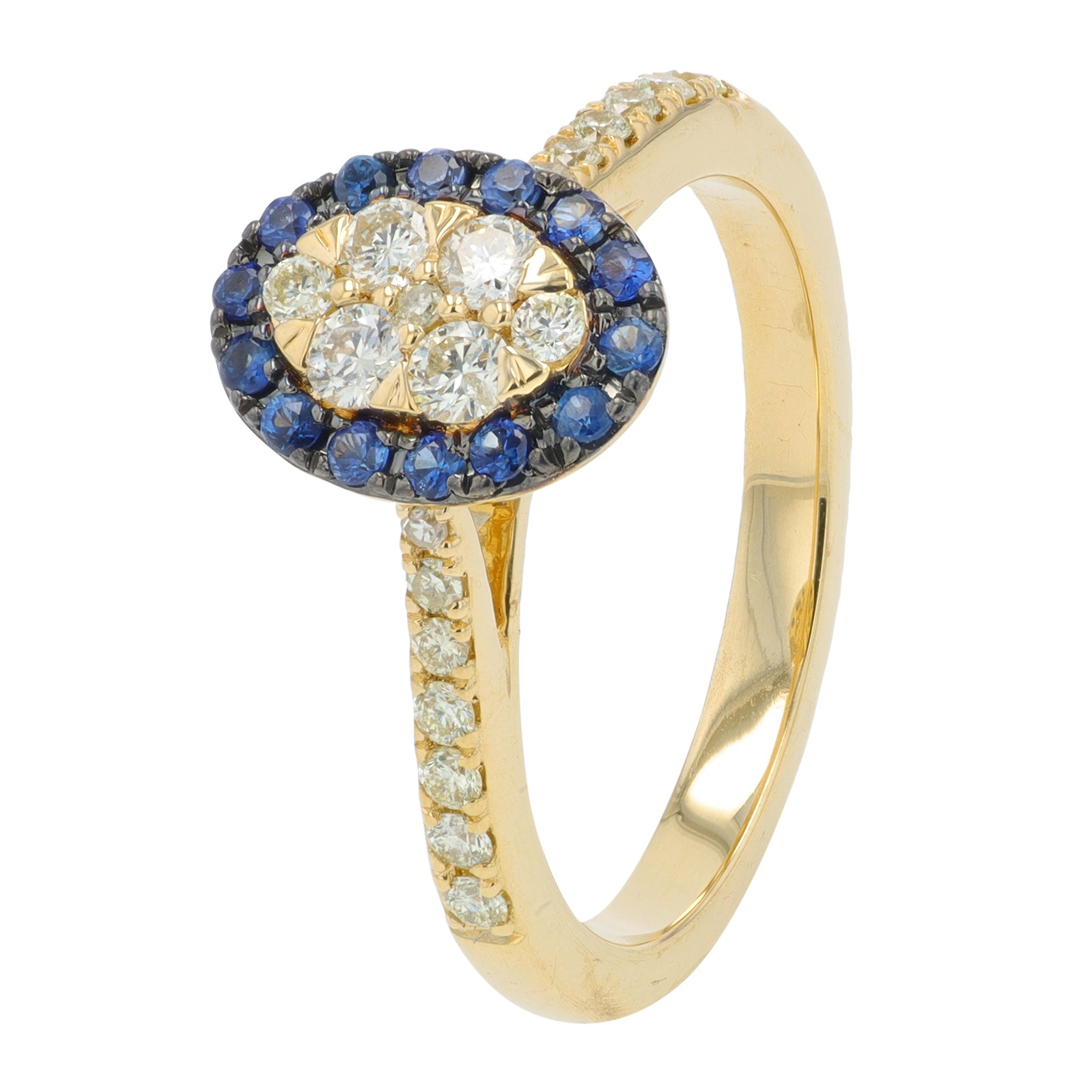 14K YG Gemstone Halo Ring<p><strong>More Colors Available</p></strong>