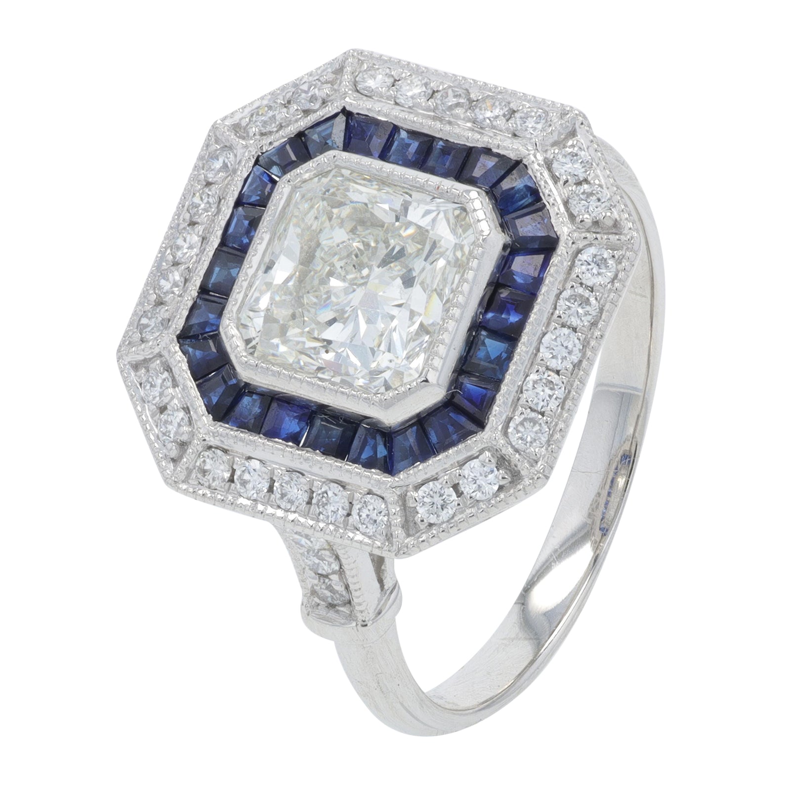 PT950 .61 CTW Sapphire Ring