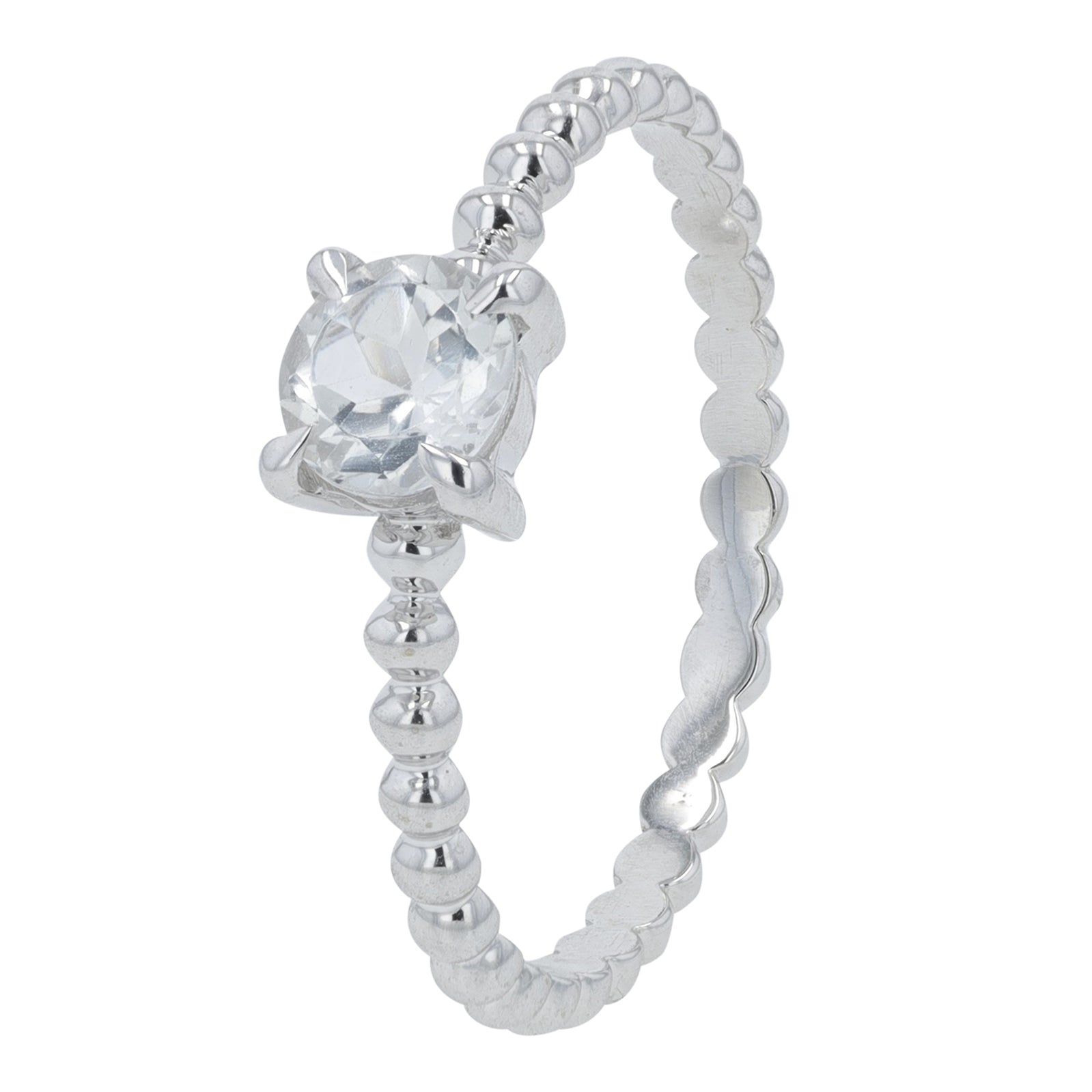 10K WG White Topaz Ring