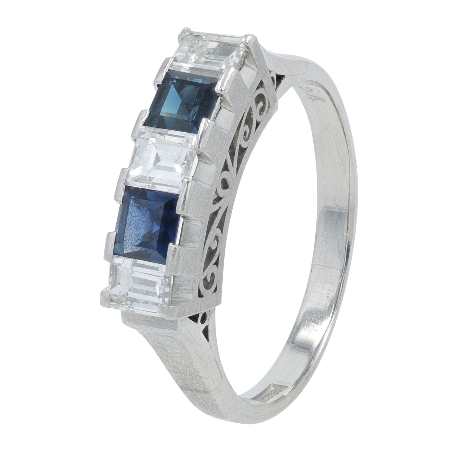 PT900 .64 CTW Sapphire Ring