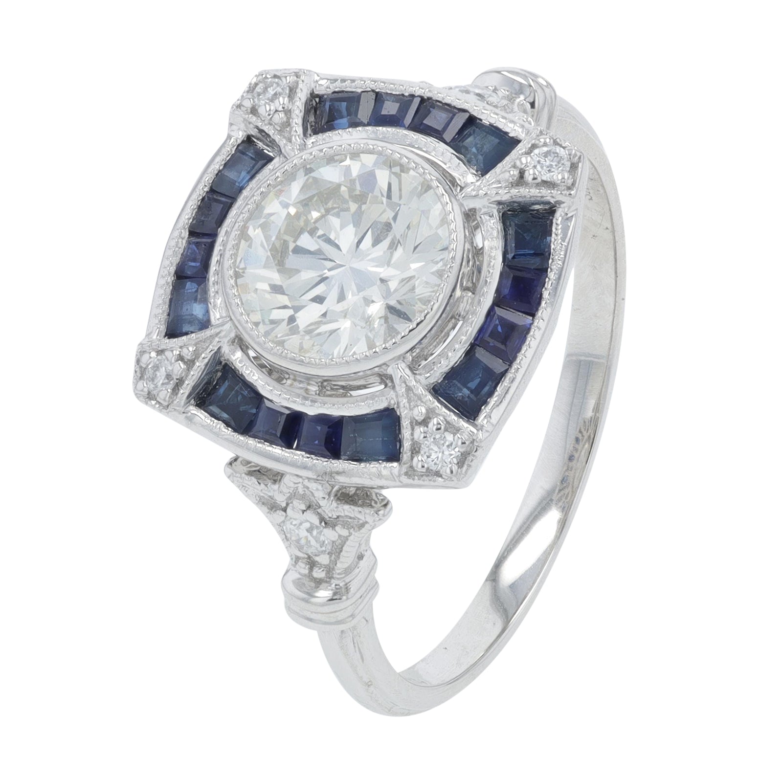 PT950 .50 CTW Sapphire Ring