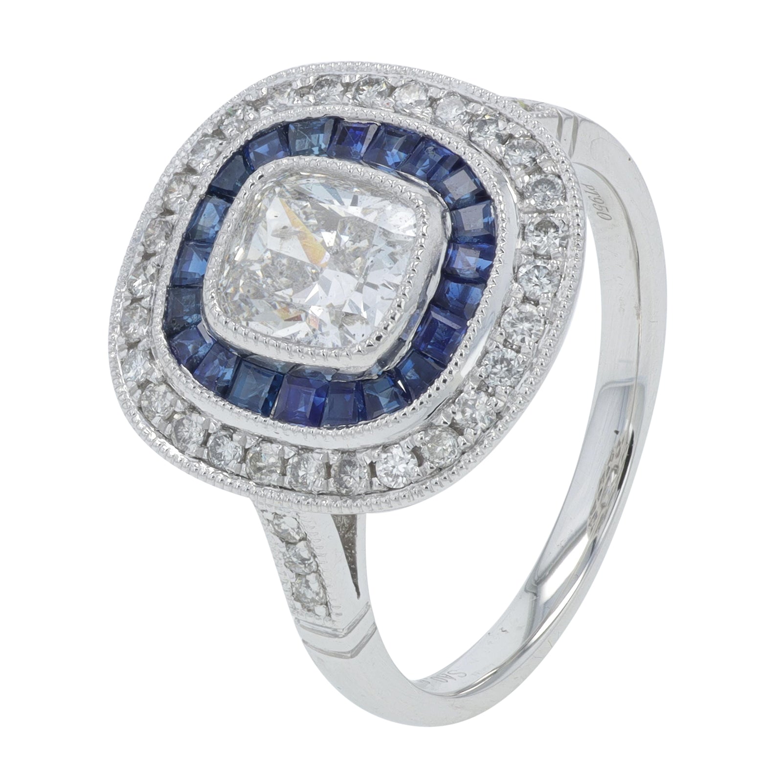 PT950 .67 CTW Sapphire Ring