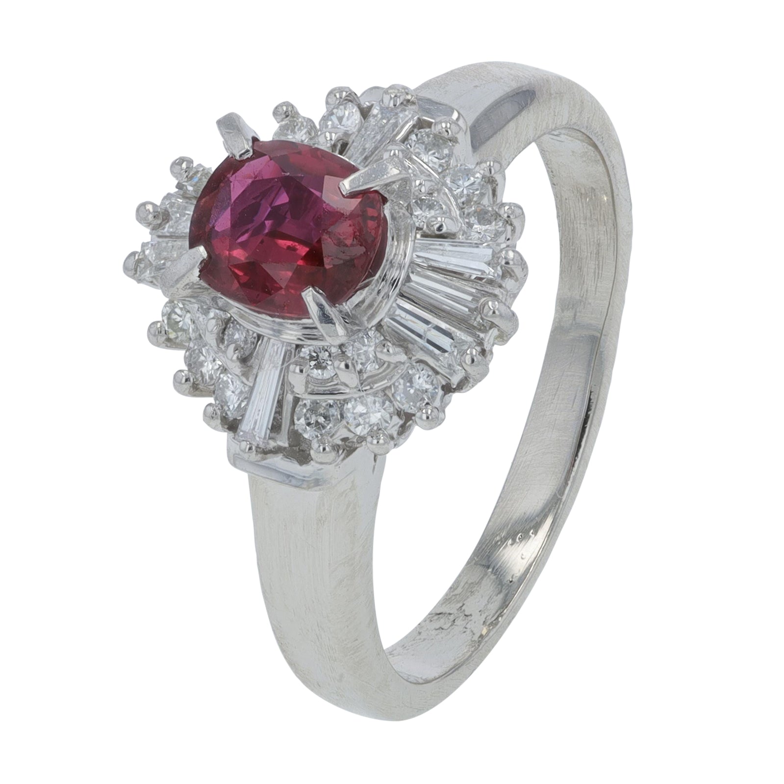 PT900 .73 CT Ruby Ring