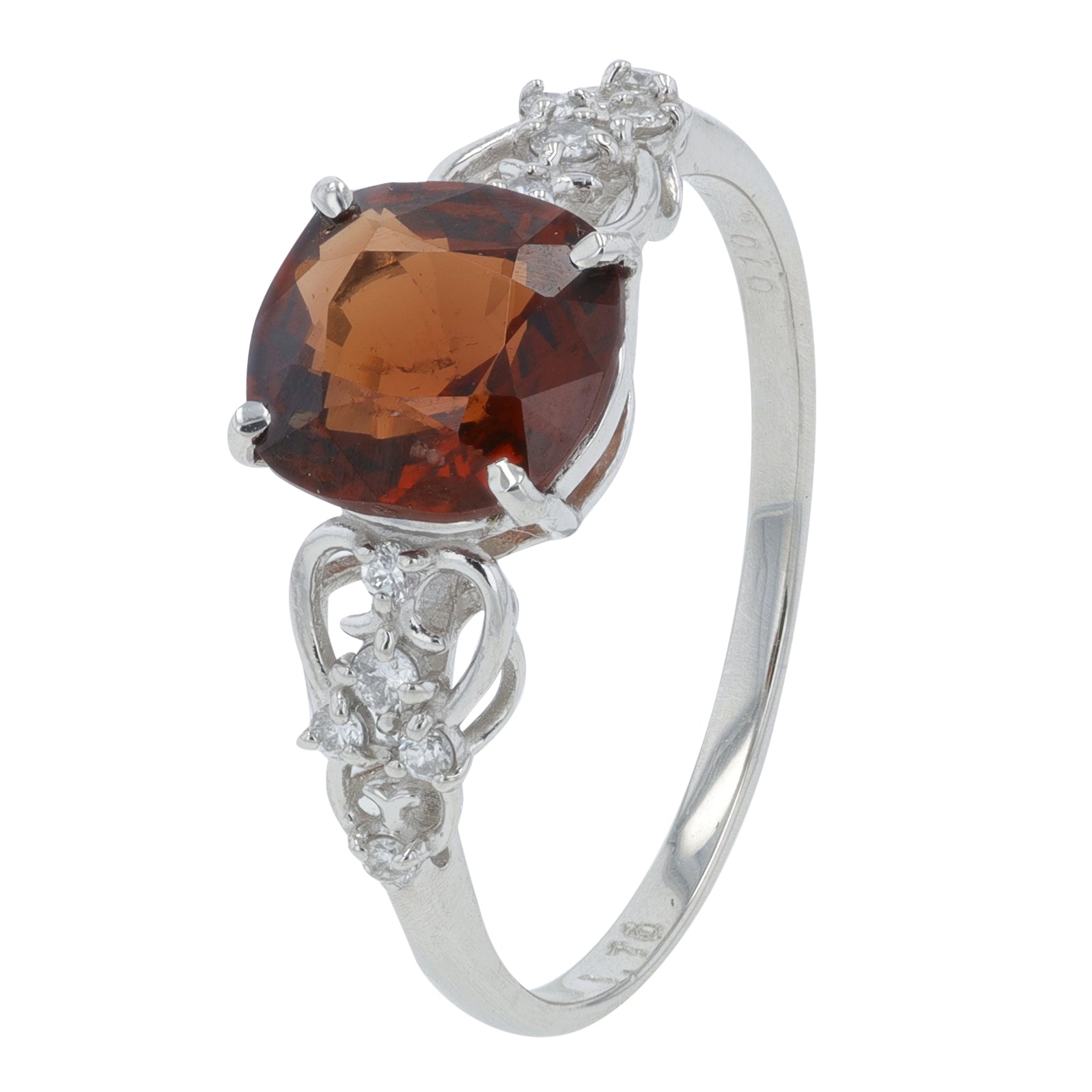 PT950 1.76 CT Garnet Ring