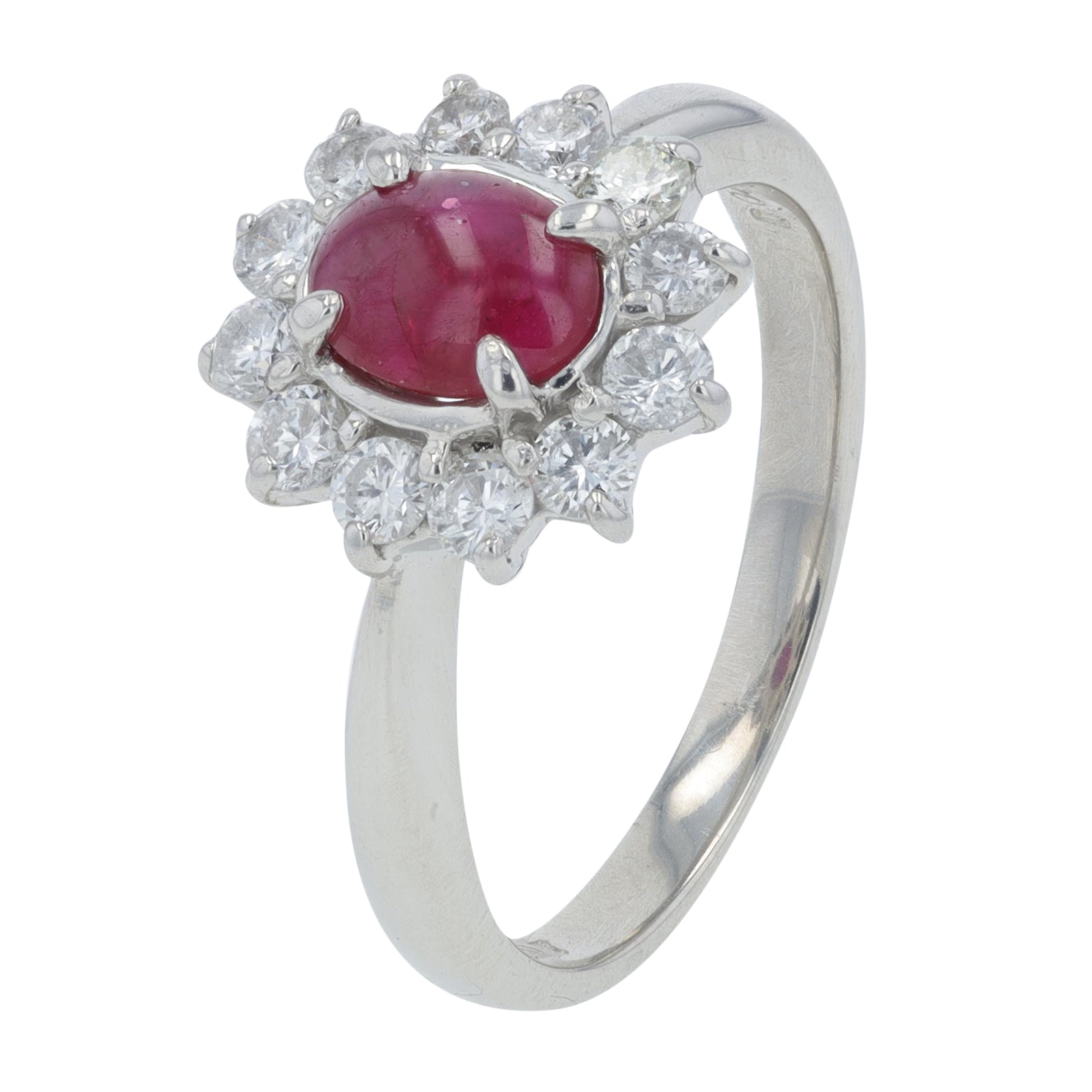 PT900 .807 CT Ruby Ring